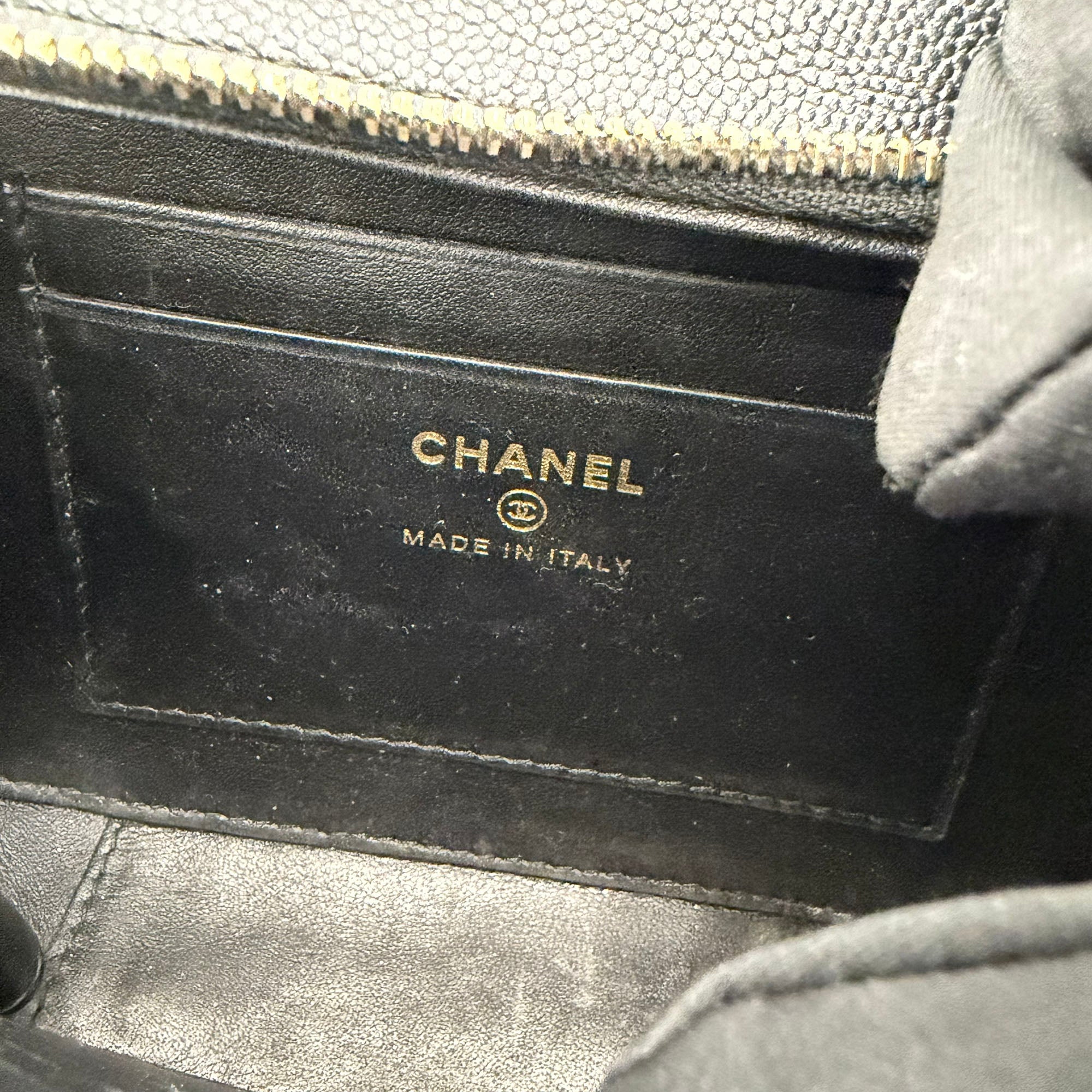 CHANEL CC Filigree Matelassé Chain Shoulder Vanity Bag A84452 シャネル CCフィリグリー マトラッセ チェーンショルダー バニティバッグ