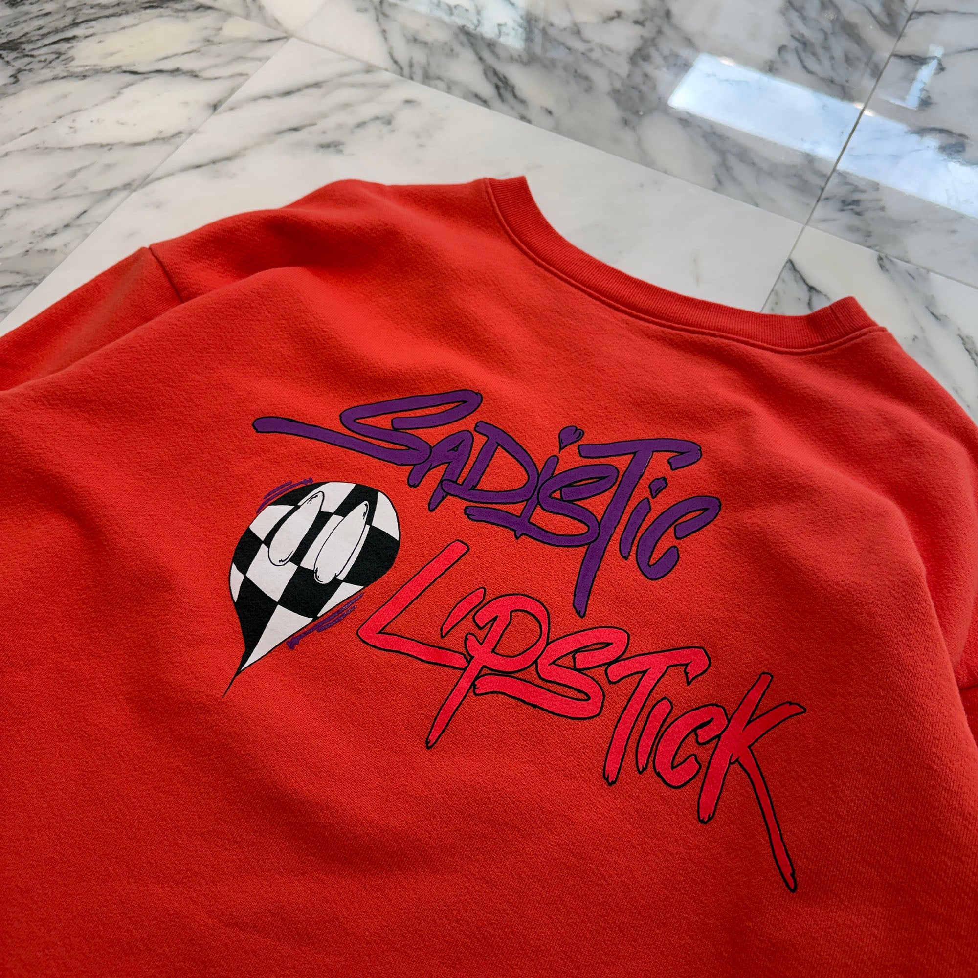 CHROME HEARTS × MATTY BOY 2023SS Sadistic Lipstick Sweatshirt Size XL クロムハーツ × マッティボーイ サディスティックリップスティック クルーネックスウェットシャツ サイズXL