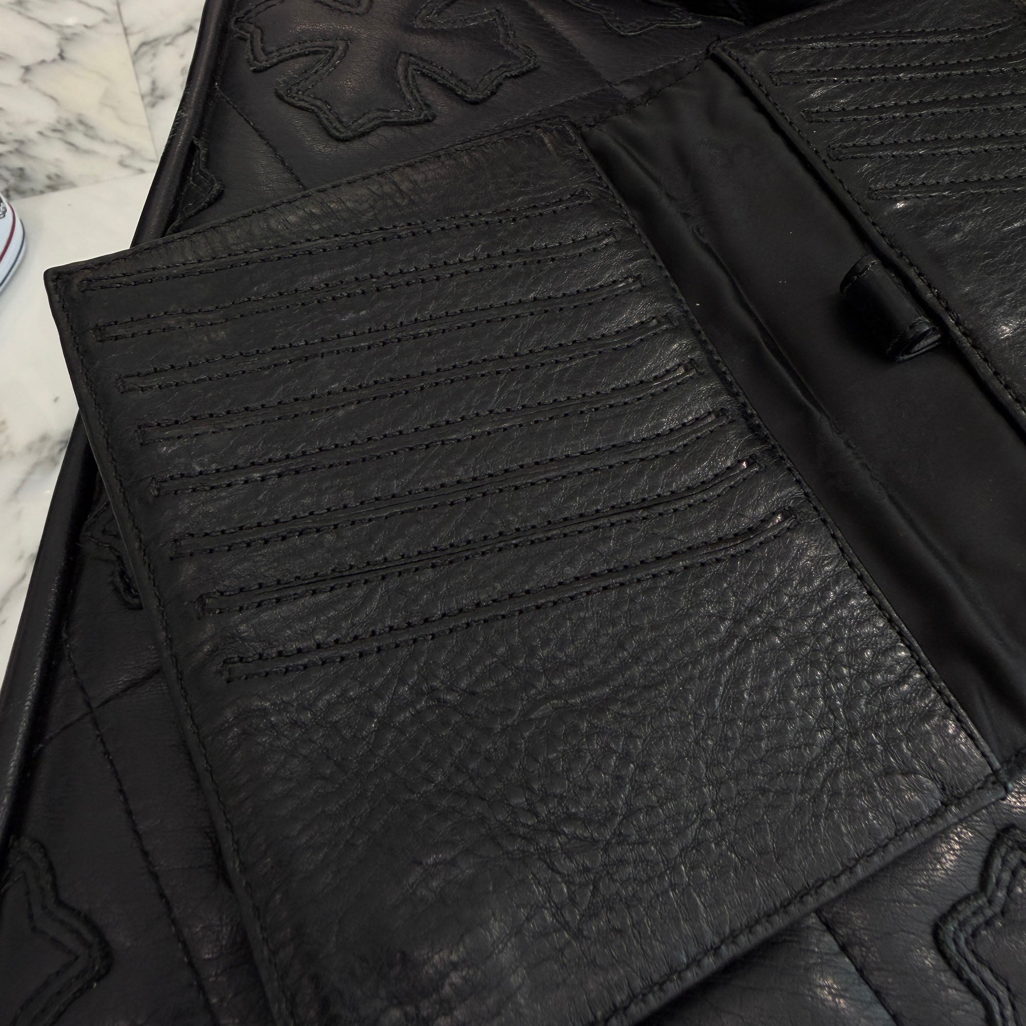 CHROME HEARTS BIG SPOON Cross Ball Leather Wallet クロムハーツ ビックスプーン クロスボール レザーウォレット