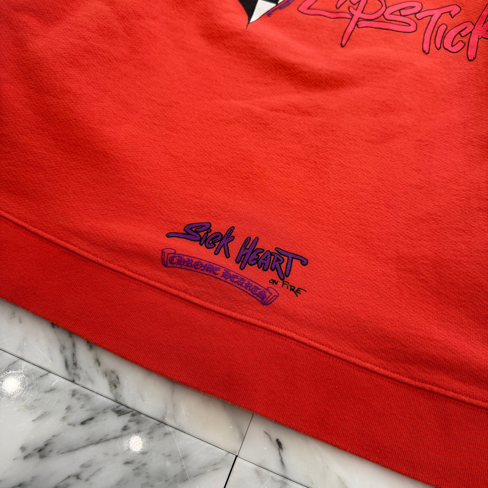 CHROME HEARTS × MATTY BOY 2023SS Sadistic Lipstick Sweatshirt Size XL クロムハーツ × マッティボーイ サディスティックリップスティック クルーネックスウェットシャツ サイズXL