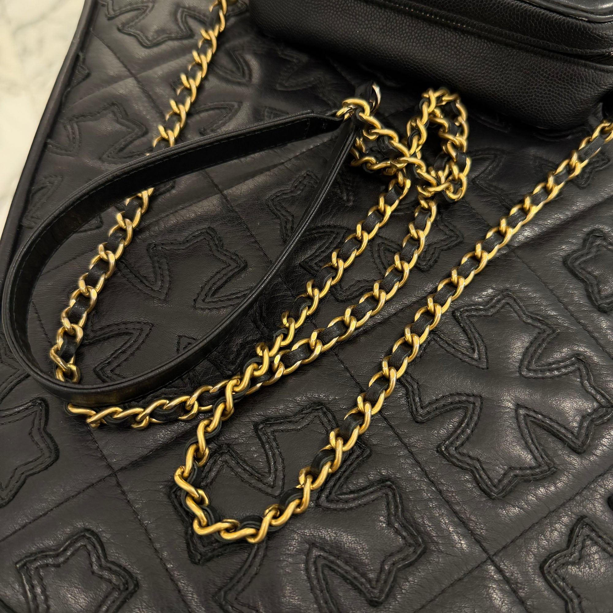 CHANEL CC Filigree Matelassé Chain Shoulder Vanity Bag A84452 シャネル CCフィリグリー マトラッセ チェーンショルダー バニティバッグ