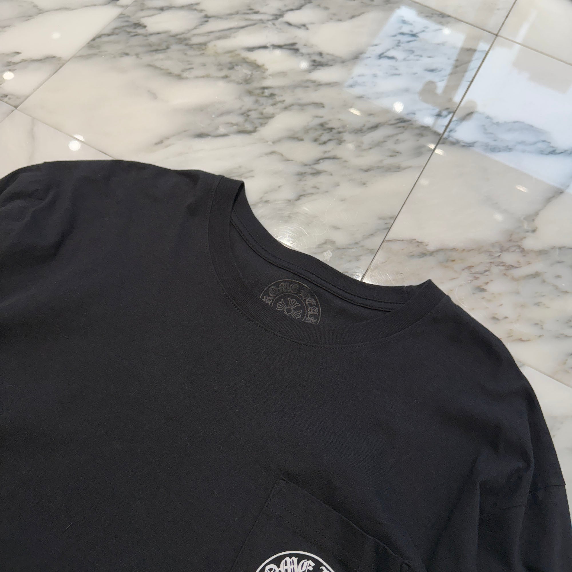 CHROME HEARTS Floral Cross Horseshoe Long Sleeve Tee Size XL クロムハーツ フローラルクロス ホースシュー ロングスリーブ Tシャツ サイズXL
