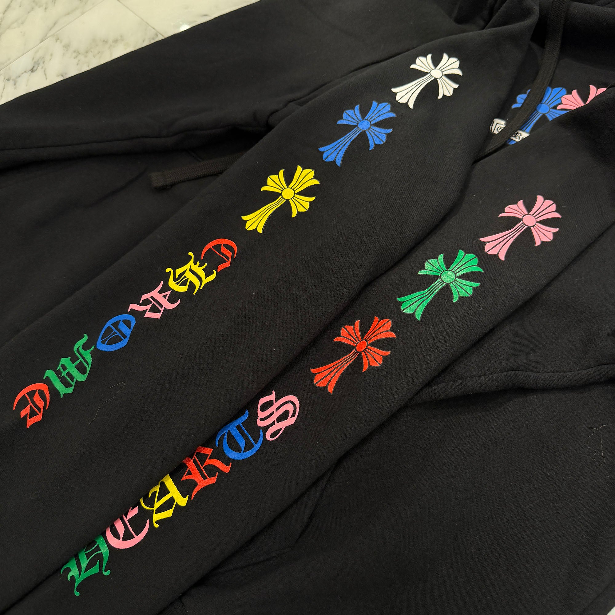 CHROME HEARTS 2022SS MLTCOL CEM CRS Pullover Hoodie Size XL クロムハーツ マルチカラーセメタリークロス プルオーバーフーディー サイズXL