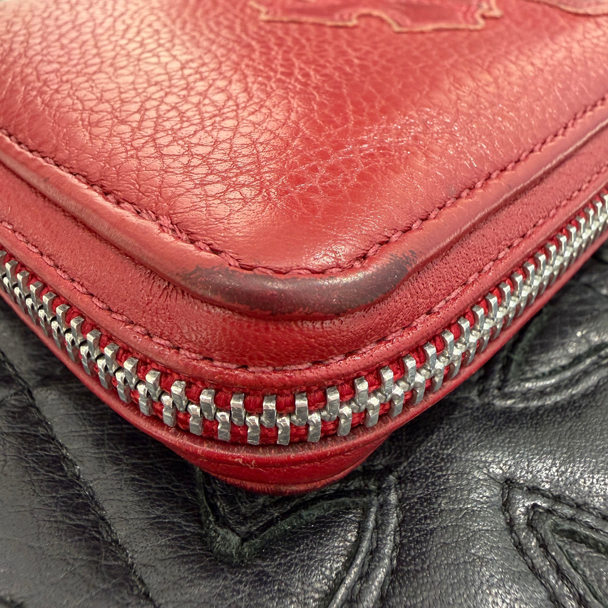 CHROME HEARTS 3 Cemetery Leather Cross Patch F Zip Wallet クロムハーツ 3 セメタリー レザークロスパッチ Fジップ ウォレット