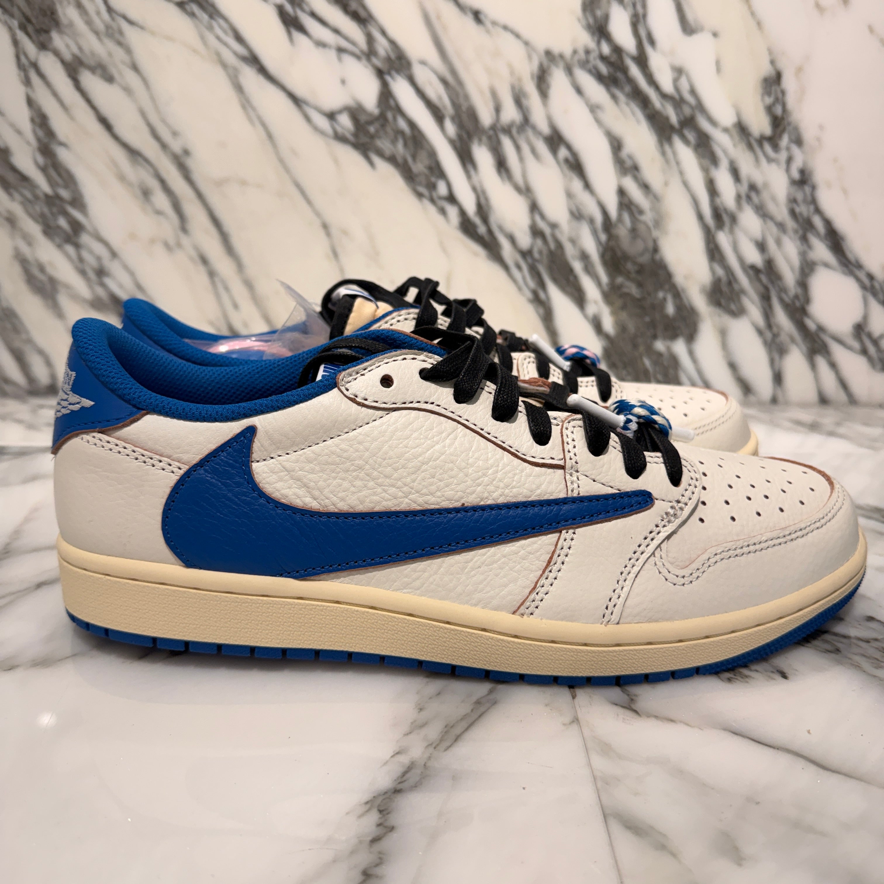 NIKE × Travis Scott 2022AW Air Jordan 1 Low OG SP " Sail/Military Blue " DM7866-104 Size US10.5 (28.5cm) ナイキ×トラヴィススコット エアジョーダン1 ロー OG SP "セイル/ミリタリーブルー" サイズUS10.5 (28.5cm)