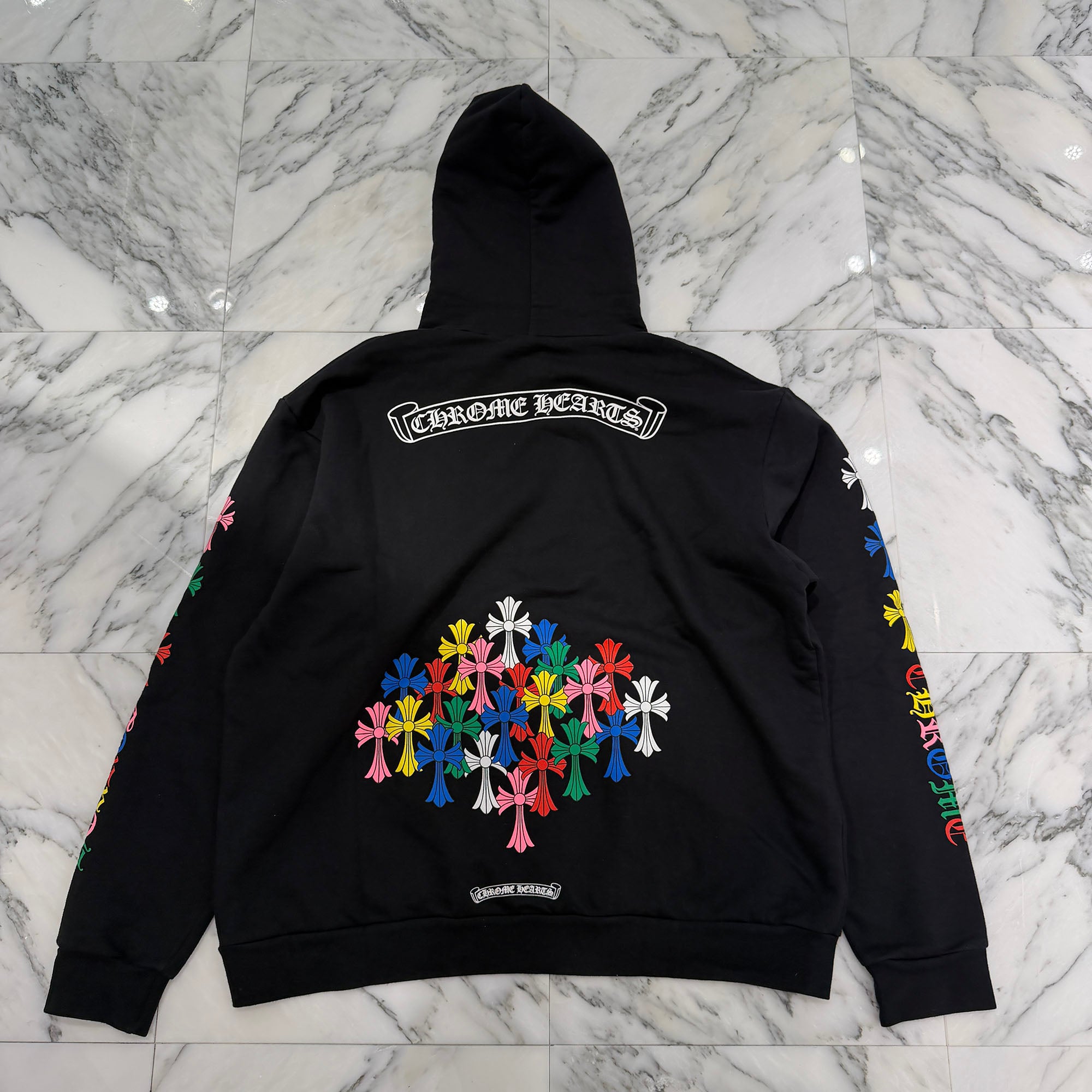 CHROME HEARTS 2022SS MLTCOL CEM CRS Pullover Hoodie Size XL クロムハーツ マルチカラーセメタリークロス プルオーバーフーディー サイズXL