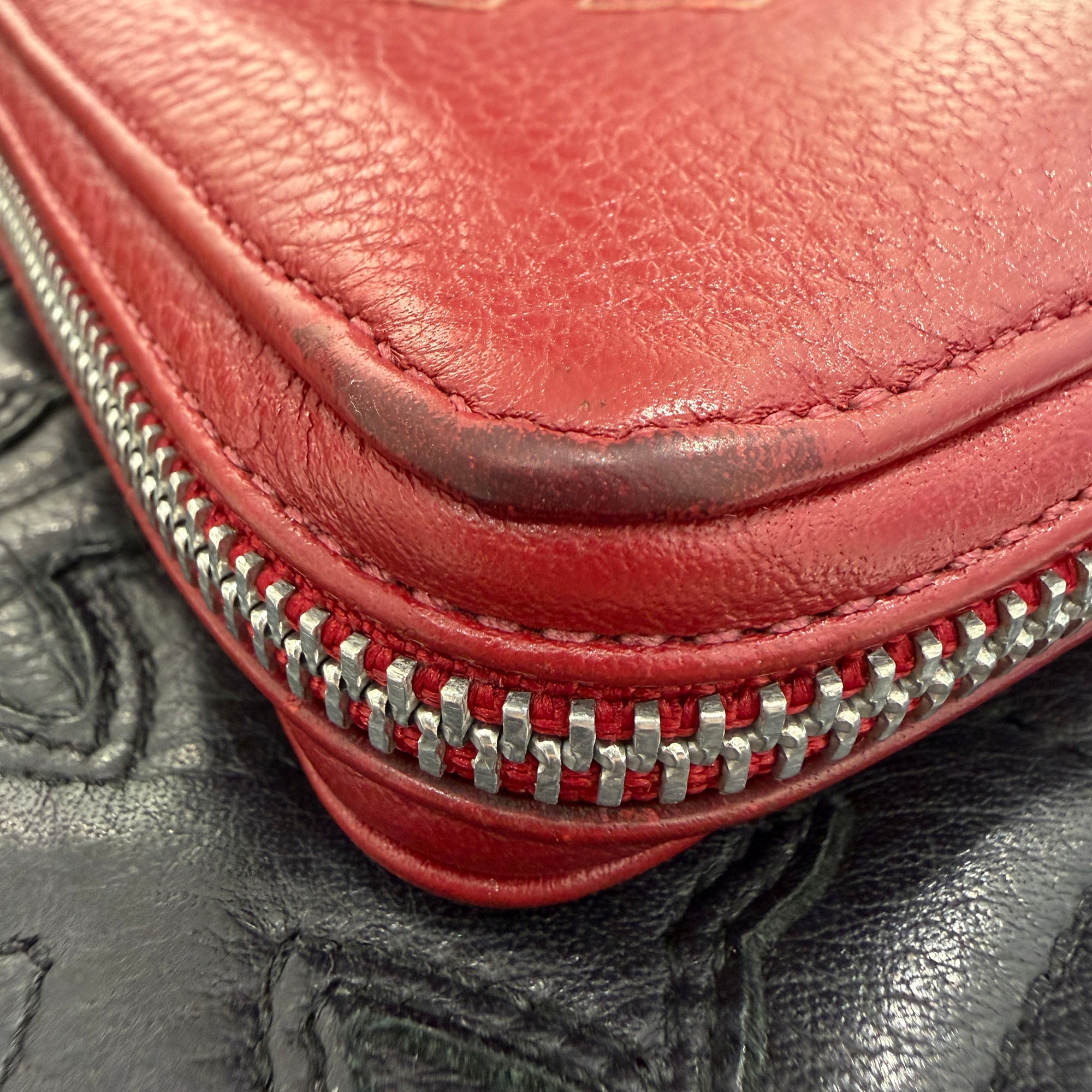 CHROME HEARTS 3 Cemetery Leather Cross Patch F Zip Wallet クロムハーツ 3 セメタリー レザークロスパッチ Fジップ ウォレット