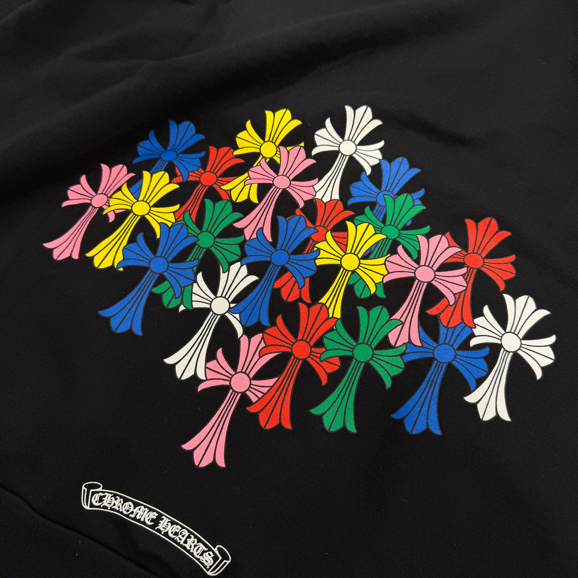 CHROME HEARTS 2022SS MLTCOL CEM CRS Pullover Hoodie Size XL クロムハーツ マルチカラーセメタリークロス プルオーバーフーディー サイズXL