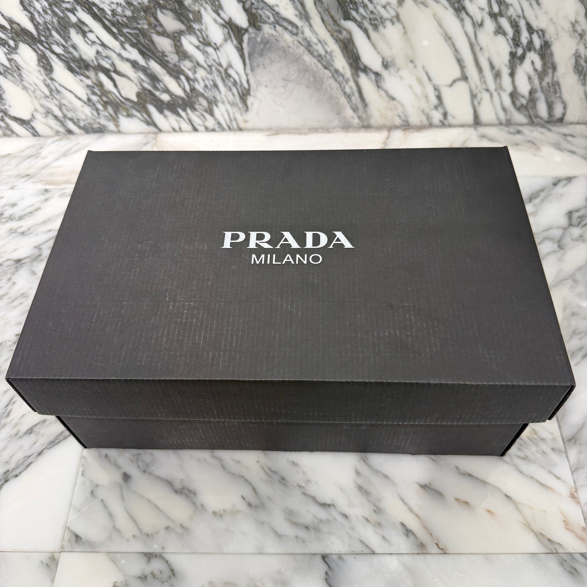 PRADA 2025AW "LANE" Triangle Logo Plate Suede Lace Up Sneakers 2EE394 Size 7.5 (約26.5cm) プラダ "レーン" トライアングルロゴプレート スエード レースアップスニーカー サイズ7.5 (約26.5cm)