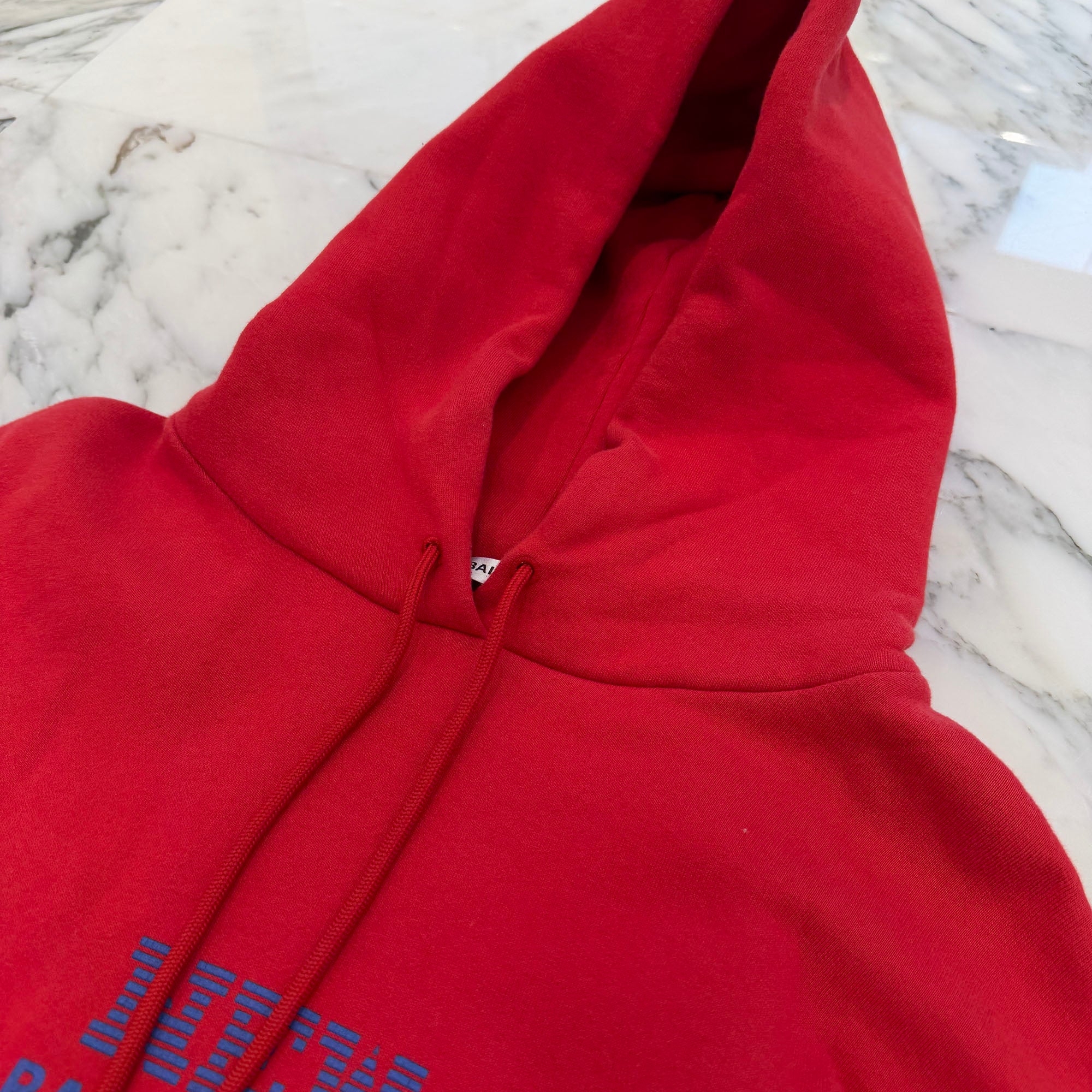 BALENCIAGA 2017AW " 57 Avenue Montaigne, Paris 75008 " Back Print Pullover Hoodie 518241 TYK45 Size L バレンシアガ "モンテーニュ通り57番地 パリ75008" バックプリント プルオーバーフーディー サイズL