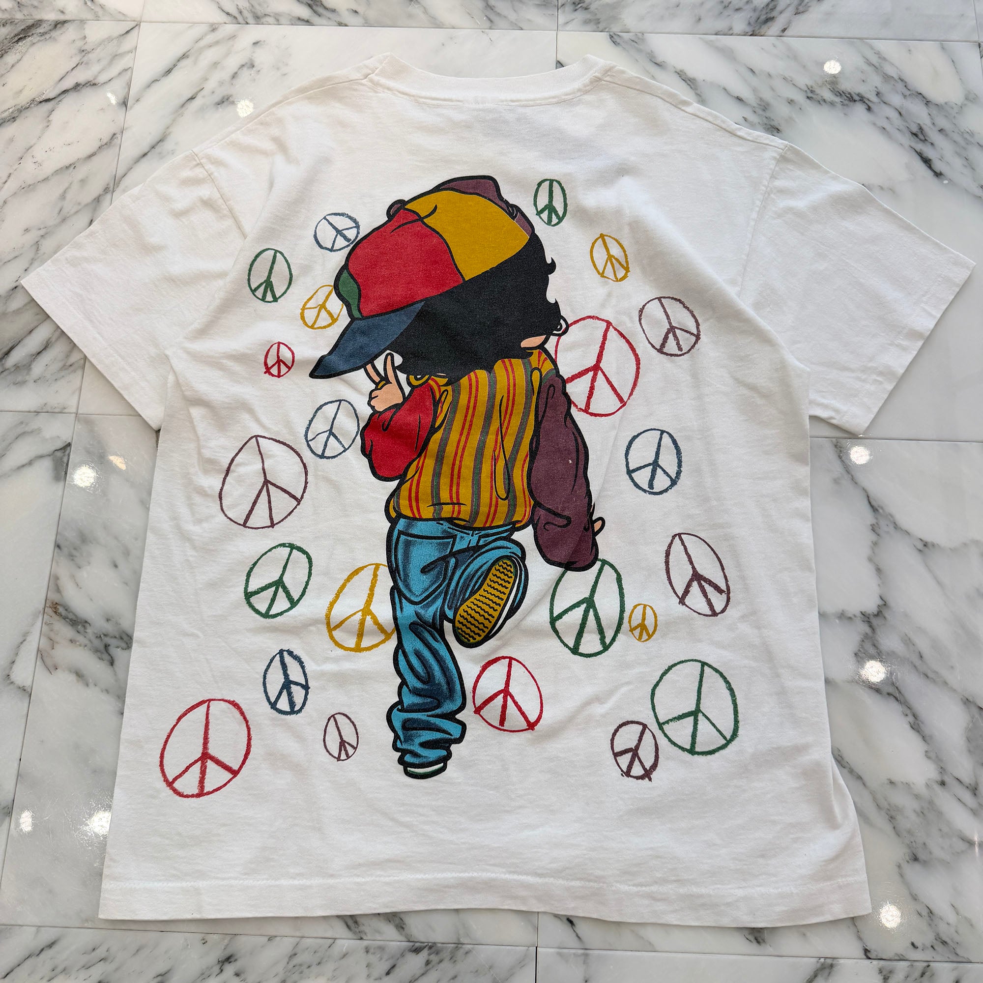 Vintage 90's Betty Boop "Multi Color Peace" 1993 anvil S/S Tee Size L ヴィンテージ 90's ベティブープ "マルチカラー ピース"1993 アンビル社製 Tシャツ サイズL