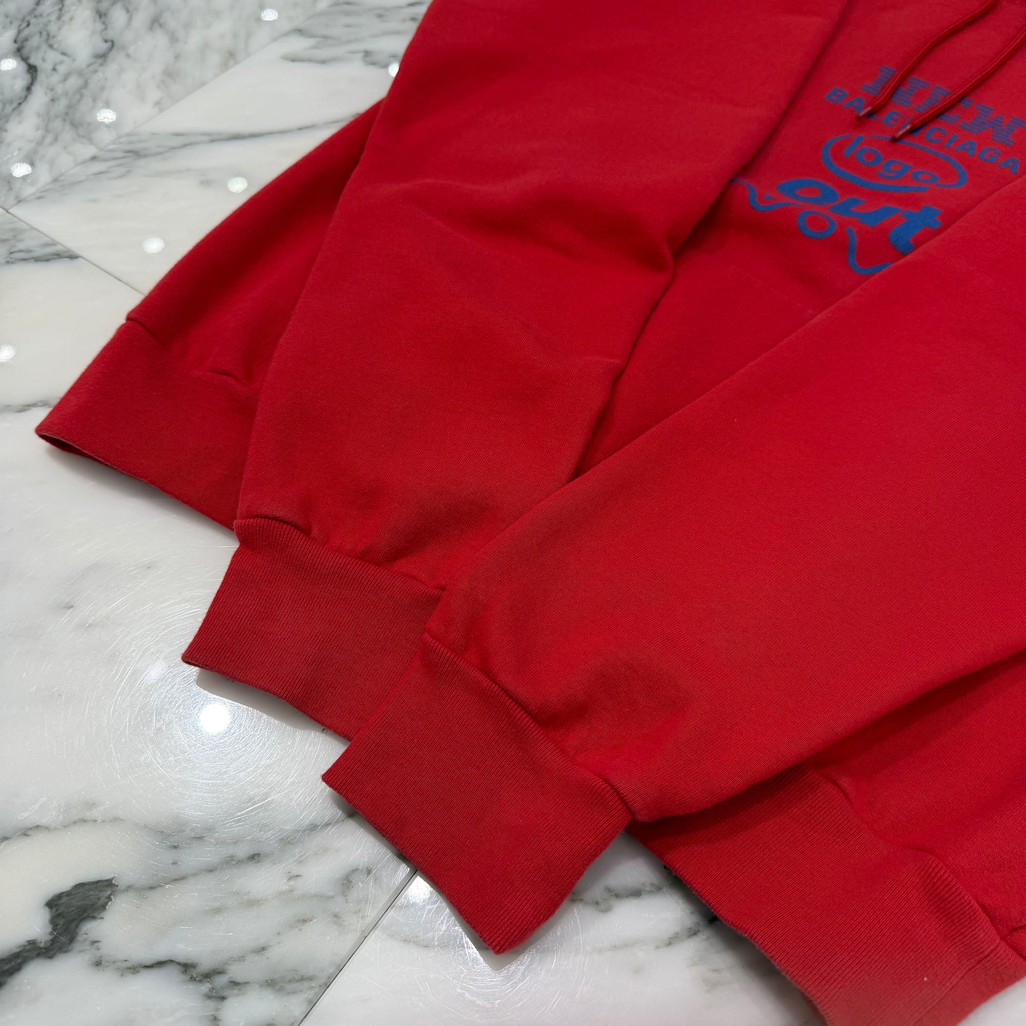 BALENCIAGA 2017AW " 57 Avenue Montaigne, Paris 75008 " Back Print Pullover Hoodie 518241 TYK45 Size L バレンシアガ "モンテーニュ通り57番地 パリ75008" バックプリント プルオーバーフーディー サイズL