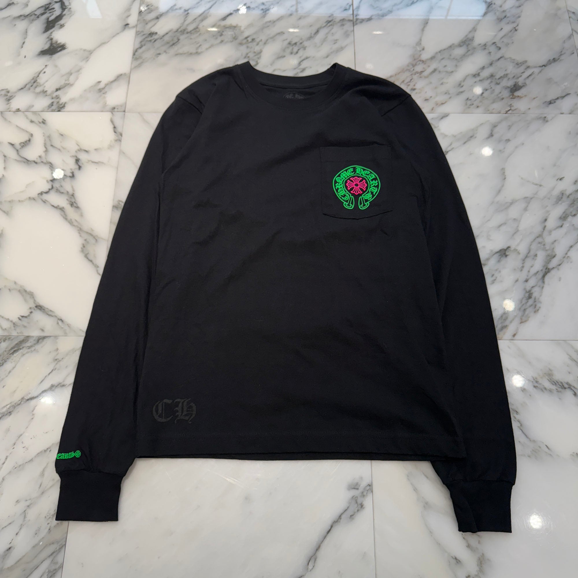 CHROME HEARTS STAFF Horseshoe Long Sleeve Tee Size L クロムハーツ スタッフ ホースシュー ロングスリーブTシャツ サイズL