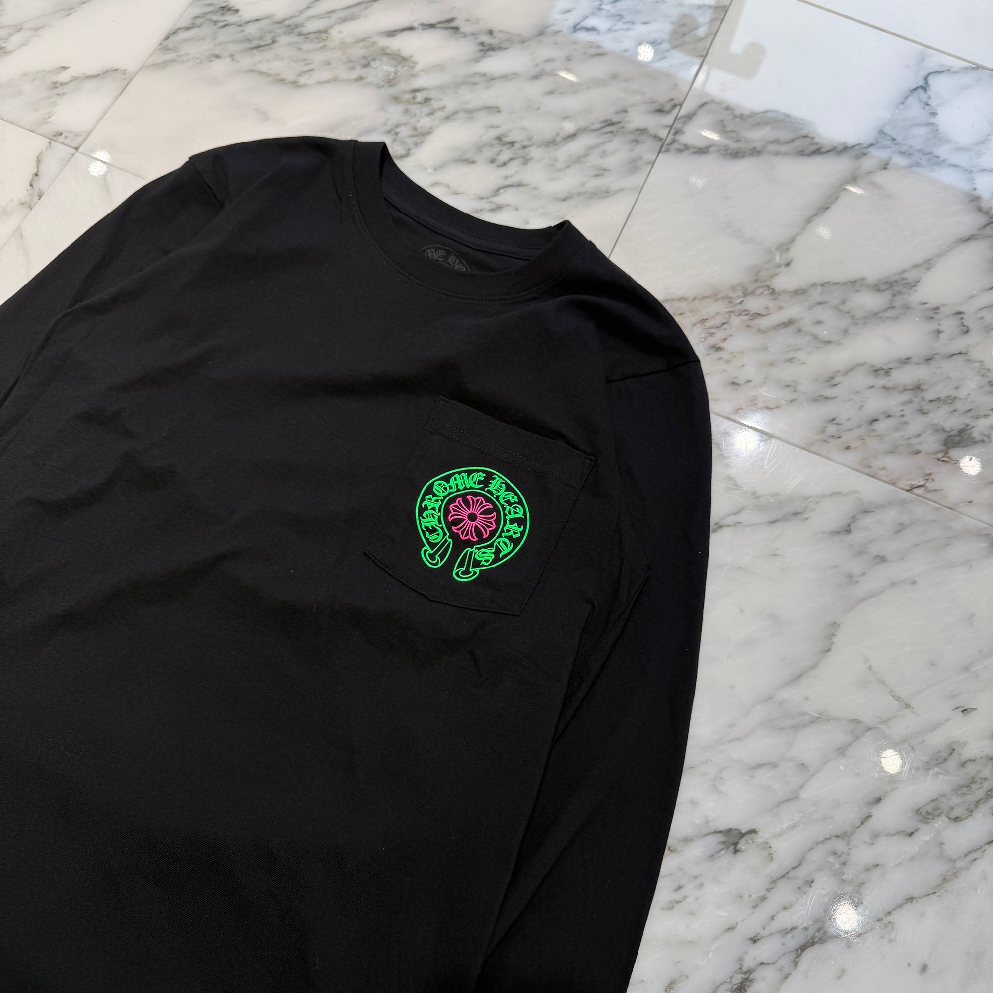CHROME HEARTS STAFF Horseshoe Long Sleeve Tee Size L クロムハーツ スタッフ ホースシュー ロングスリーブTシャツ サイズL