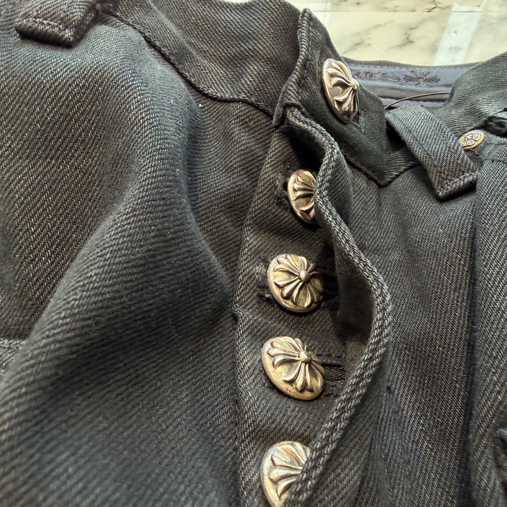 CHROME HEARTS DEVIL DOG Cross Ball Button Cargo Pants Size 30 クロムハーツ デビルドッグ クロスボールボタン カーゴパンツ サイズ30