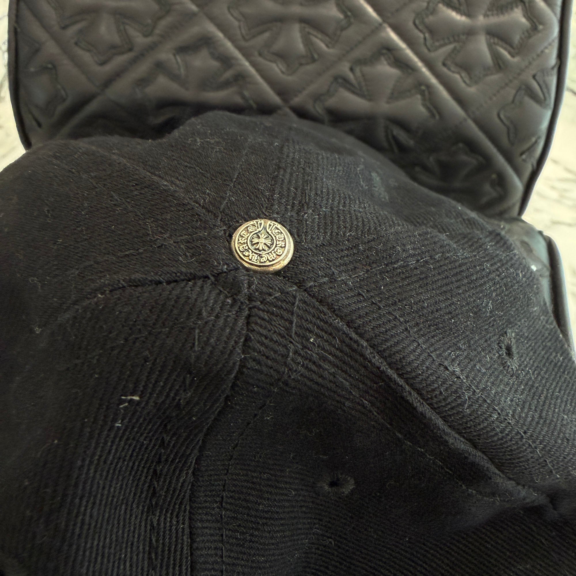 CHROME HEARTS × MATTY BOY Chomper Patch Leather Belt Trucker Cap Size ONE SIZE (53-60) クロムハーツ × マッティボーイ チョンパー パッチ レザーベルト トラッカーキャップ ONE SIZE (53-60)