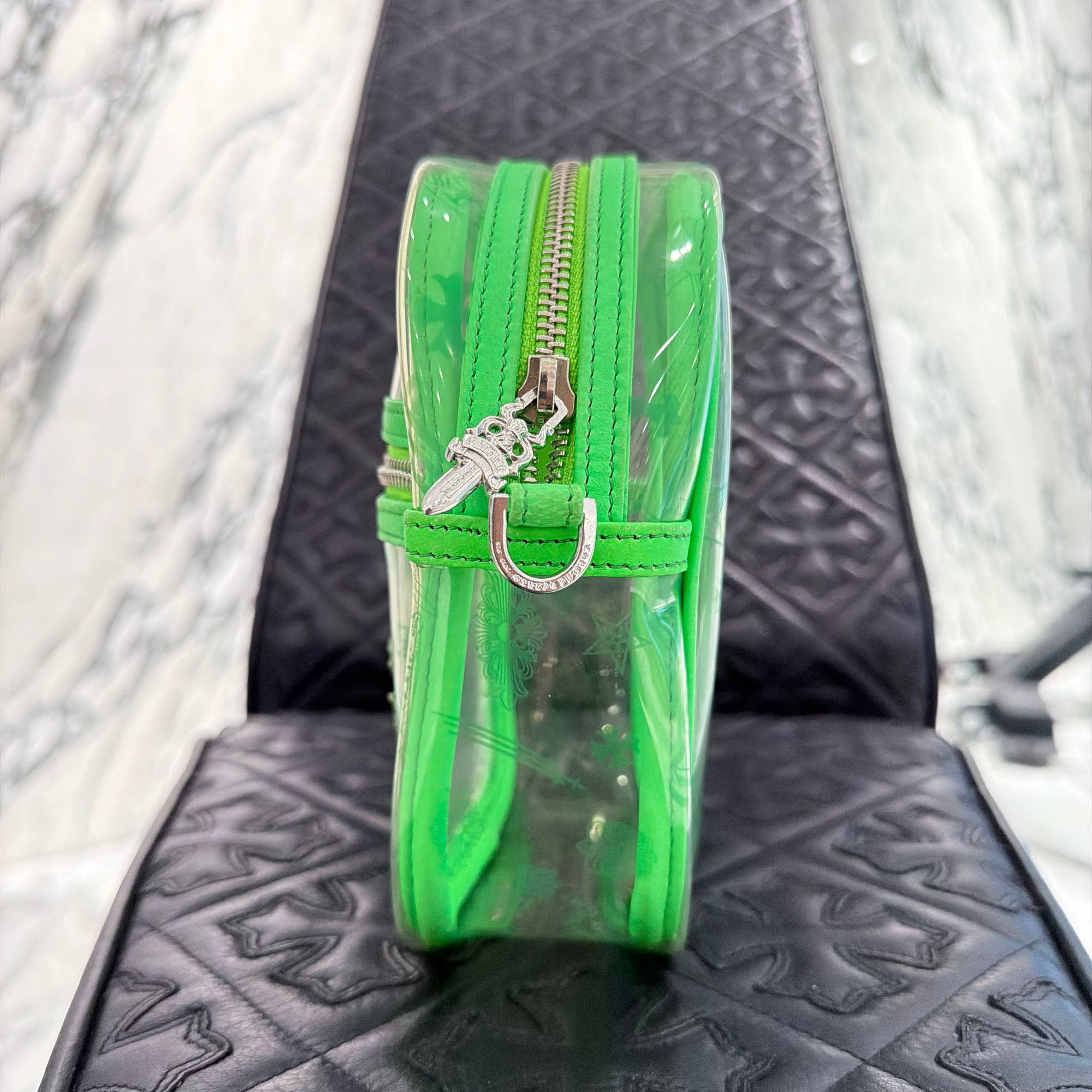 CHROME HEARTS TAKAMINI PVC 3 Cemetery Cross Patch Leather Shoulder Bag クロムハーツ タカミニ PVC 3セメタリークロスパッチ レザーショルダーバッグ