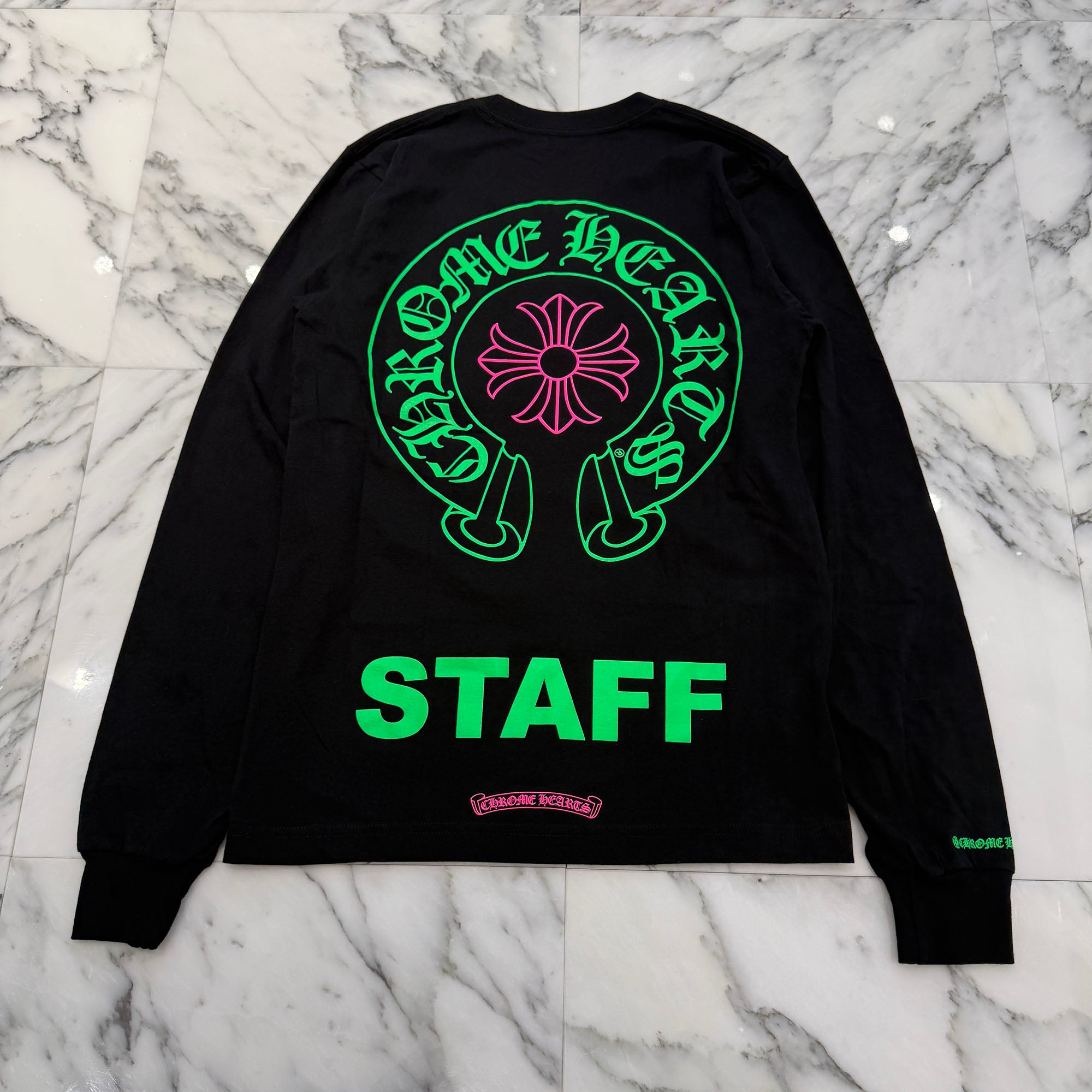 CHROME HEARTS STAFF Horseshoe Long Sleeve Tee Size L クロムハーツ スタッフ ホースシュー ロングスリーブTシャツ サイズL