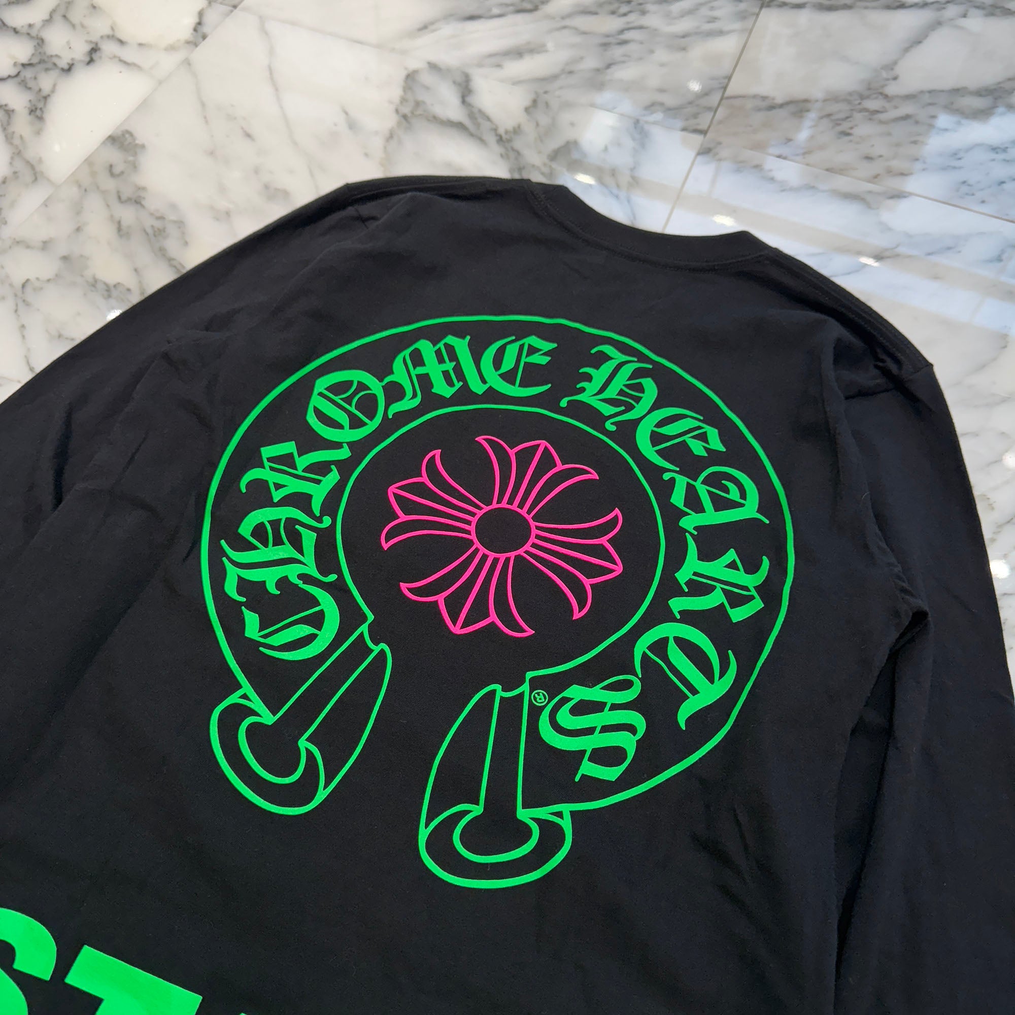 CHROME HEARTS STAFF Horseshoe Long Sleeve Tee Size L クロムハーツ スタッフ ホースシュー ロングスリーブTシャツ サイズL