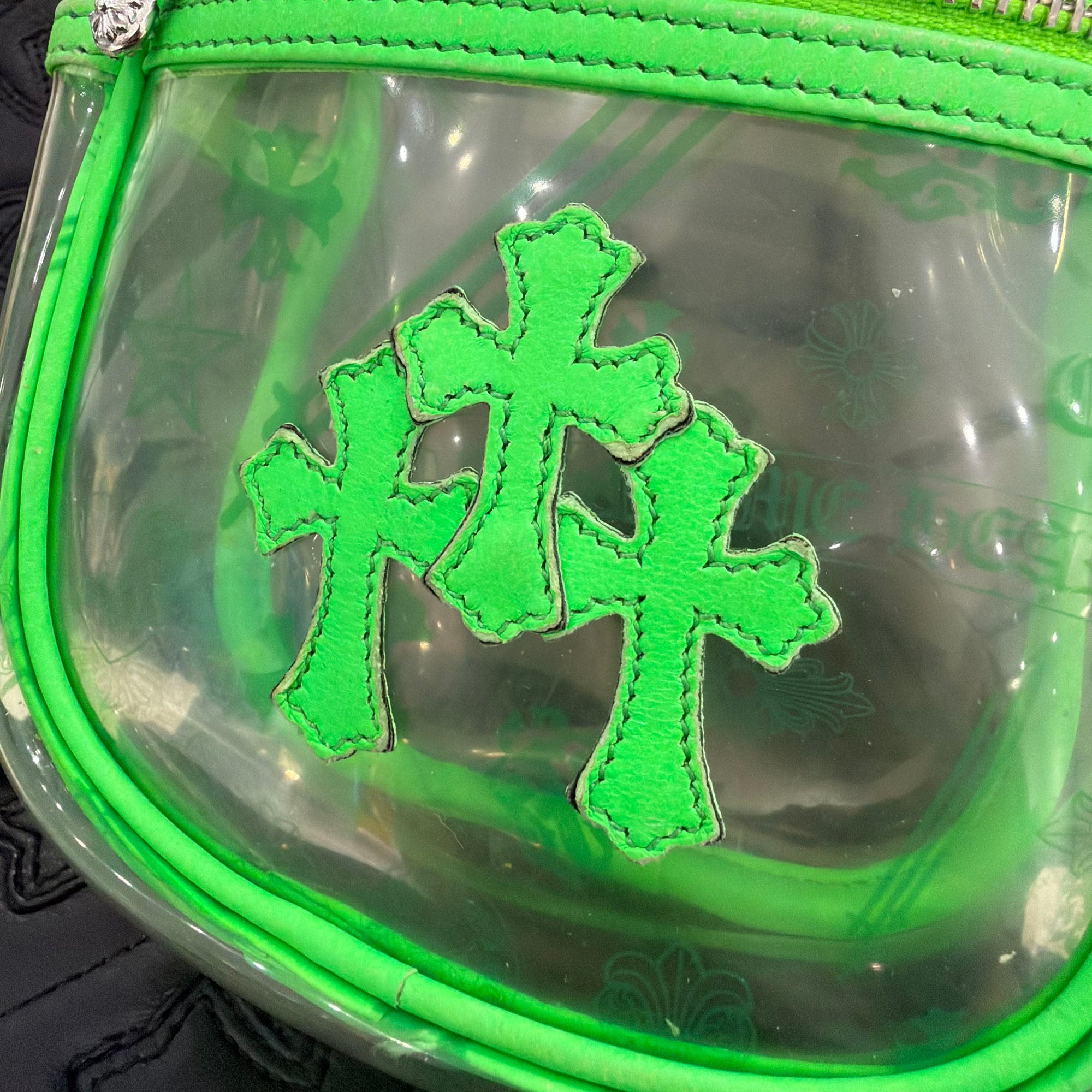 CHROME HEARTS TAKAMINI PVC 3 Cemetery Cross Patch Leather Shoulder Bag クロムハーツ タカミニ PVC 3セメタリークロスパッチ レザーショルダーバッグ