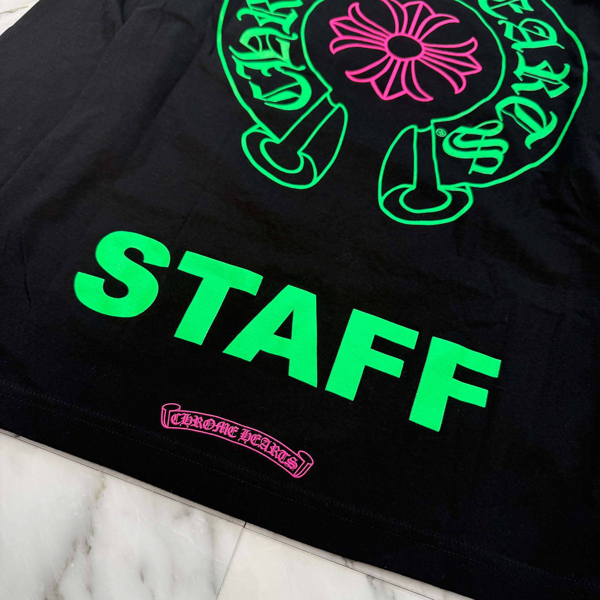 CHROME HEARTS STAFF Horseshoe Long Sleeve Tee Size L クロムハーツ スタッフ ホースシュー ロングスリーブTシャツ サイズL