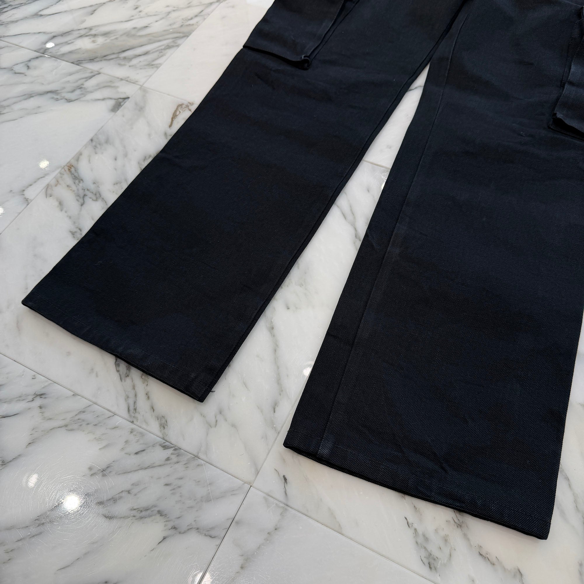CHROME HEARTS DEVIL DOG Cross Ball Button Cargo Pants Size 30