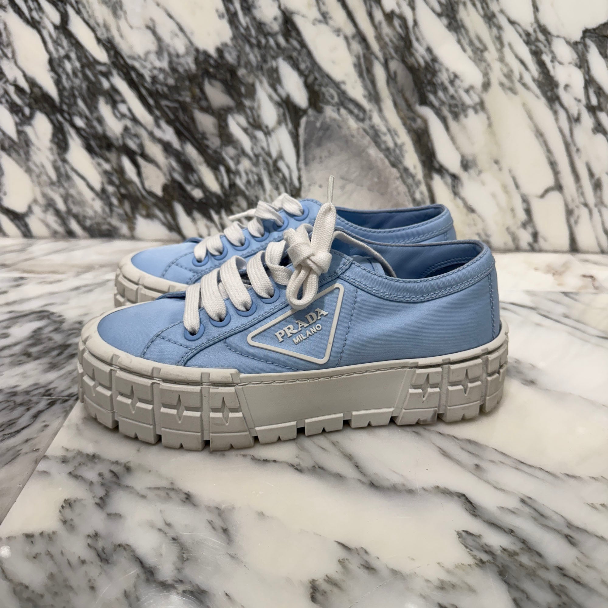 PRADA 2022SS Double Wheel Nylon Gabardine Sneakers 3LFX-1E260M Size 36 (23.0cm～23.5cm) プラダ ダブルホイール ナイロンギャバジン スニーカー サイズ36 (23.0cm～23.5cm)