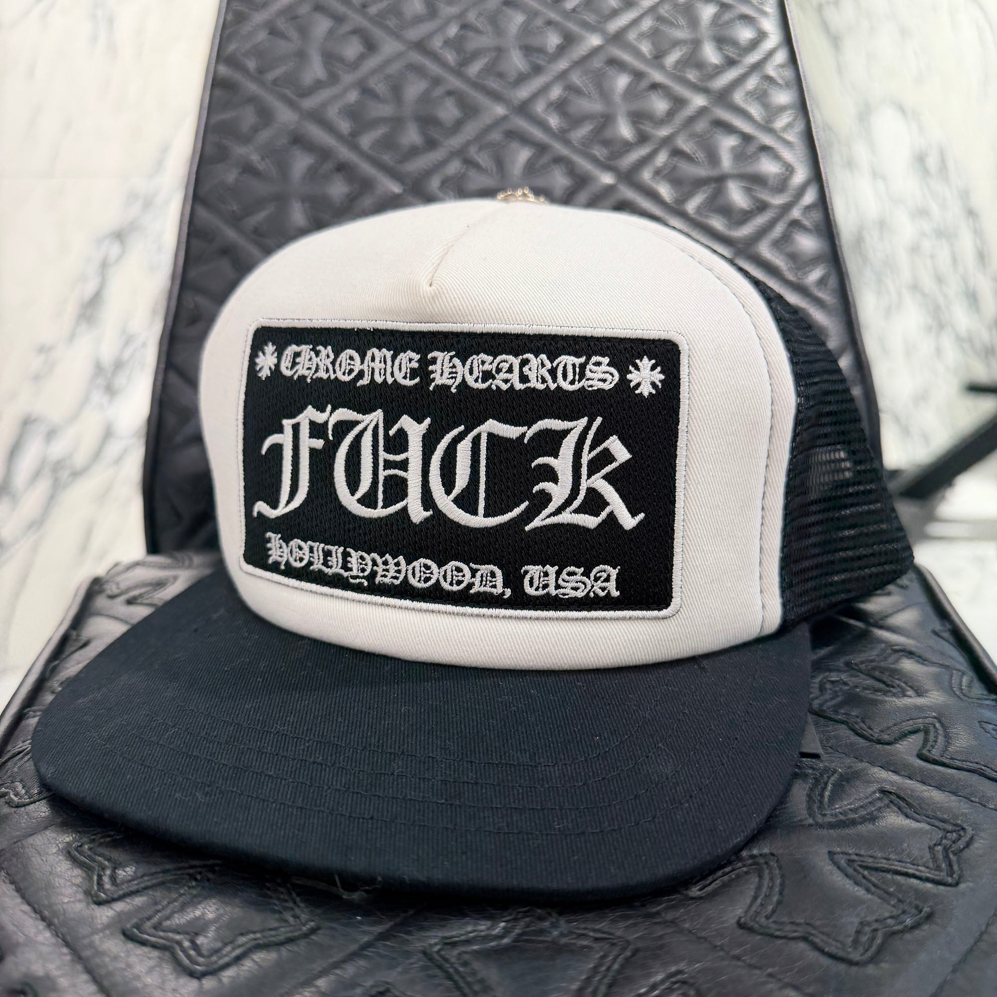 CHROME HEARTS TRUCKER FUCK CAP Size ONE SIZE (51-61) クロムハーツ トラッカーキャップ メッシュキャップ FUCKパッチ サイズONE SIZE (51-61)
