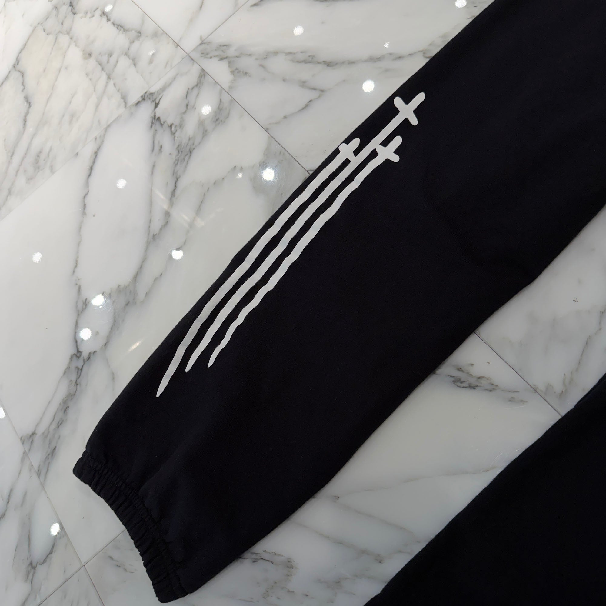 CHROME HEARTS RS3 Cross Vertical Logo Sweat Pants Size XL クロムハーツ RS3 クロス ヴァーティカルロゴ スウェットパンツ サイズXL