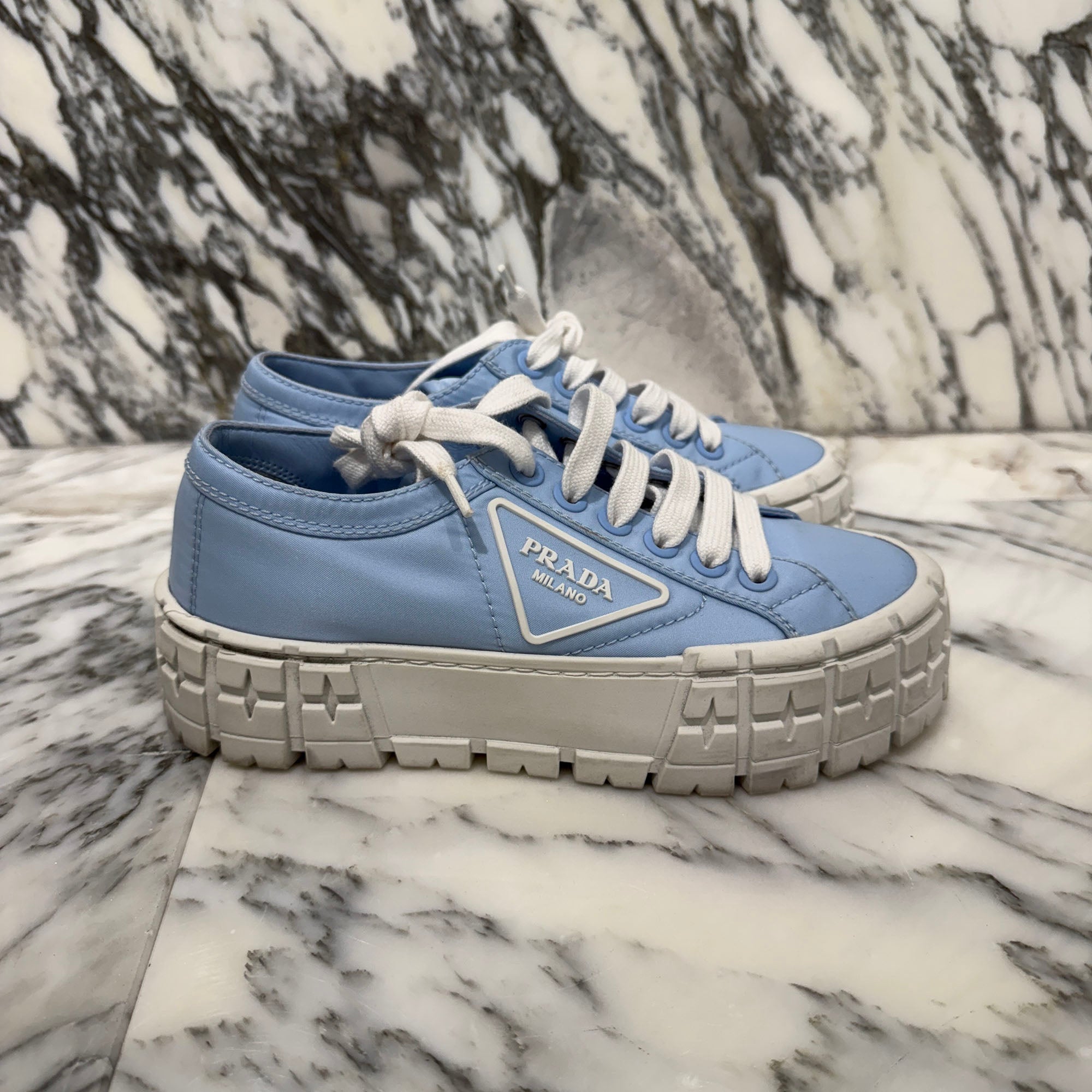 PRADA 2022SS Double Wheel Nylon Gabardine Sneakers 3LFX-1E260M Size 36 (23.0cm～23.5cm) プラダ ダブルホイール ナイロンギャバジン スニーカー サイズ36 (23.0cm～23.5cm)