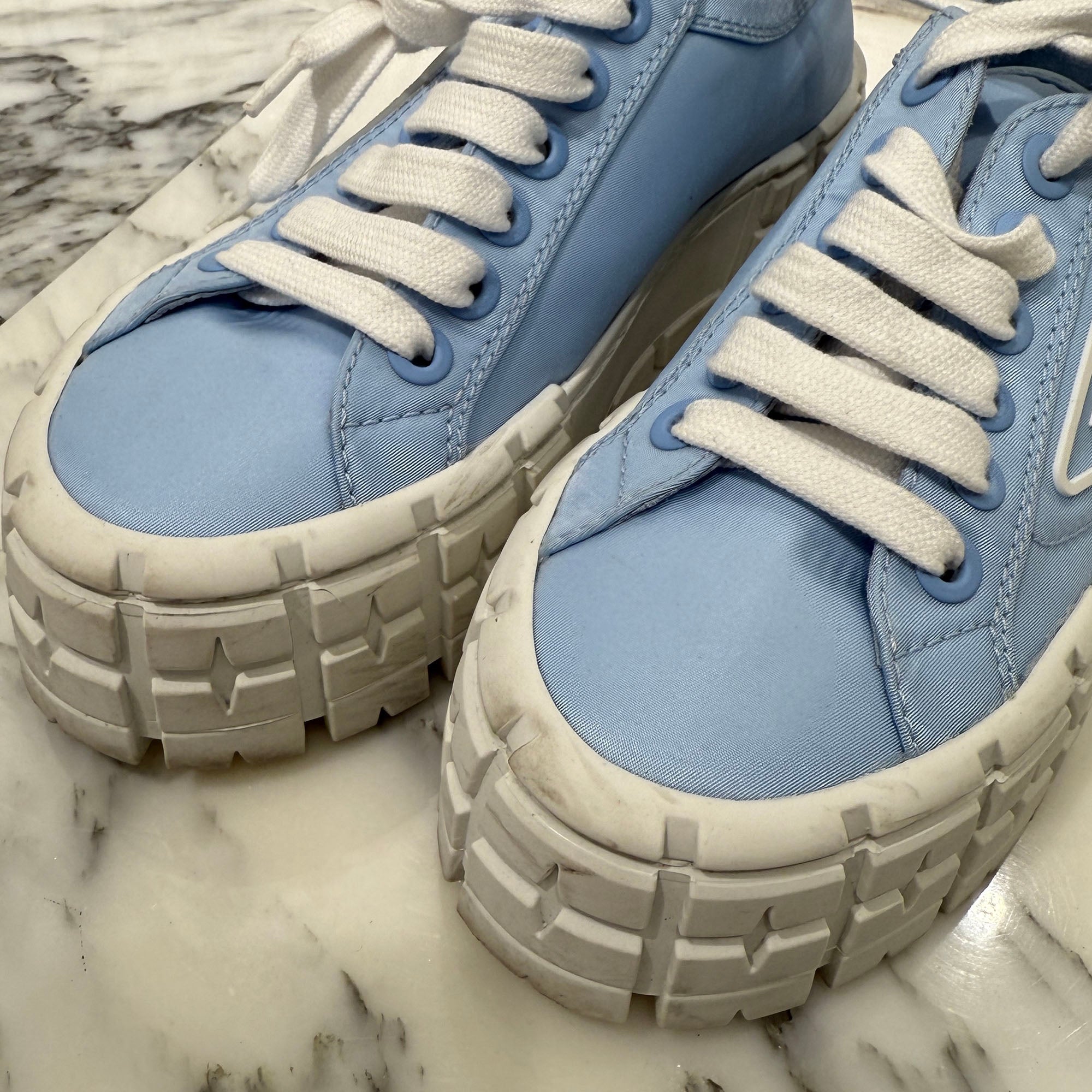 PRADA 2022SS Double Wheel Nylon Gabardine Sneakers 3LFX-1E260M Size 36 (23.0cm～23.5cm) プラダ ダブルホイール ナイロンギャバジン スニーカー サイズ36 (23.0cm～23.5cm)
