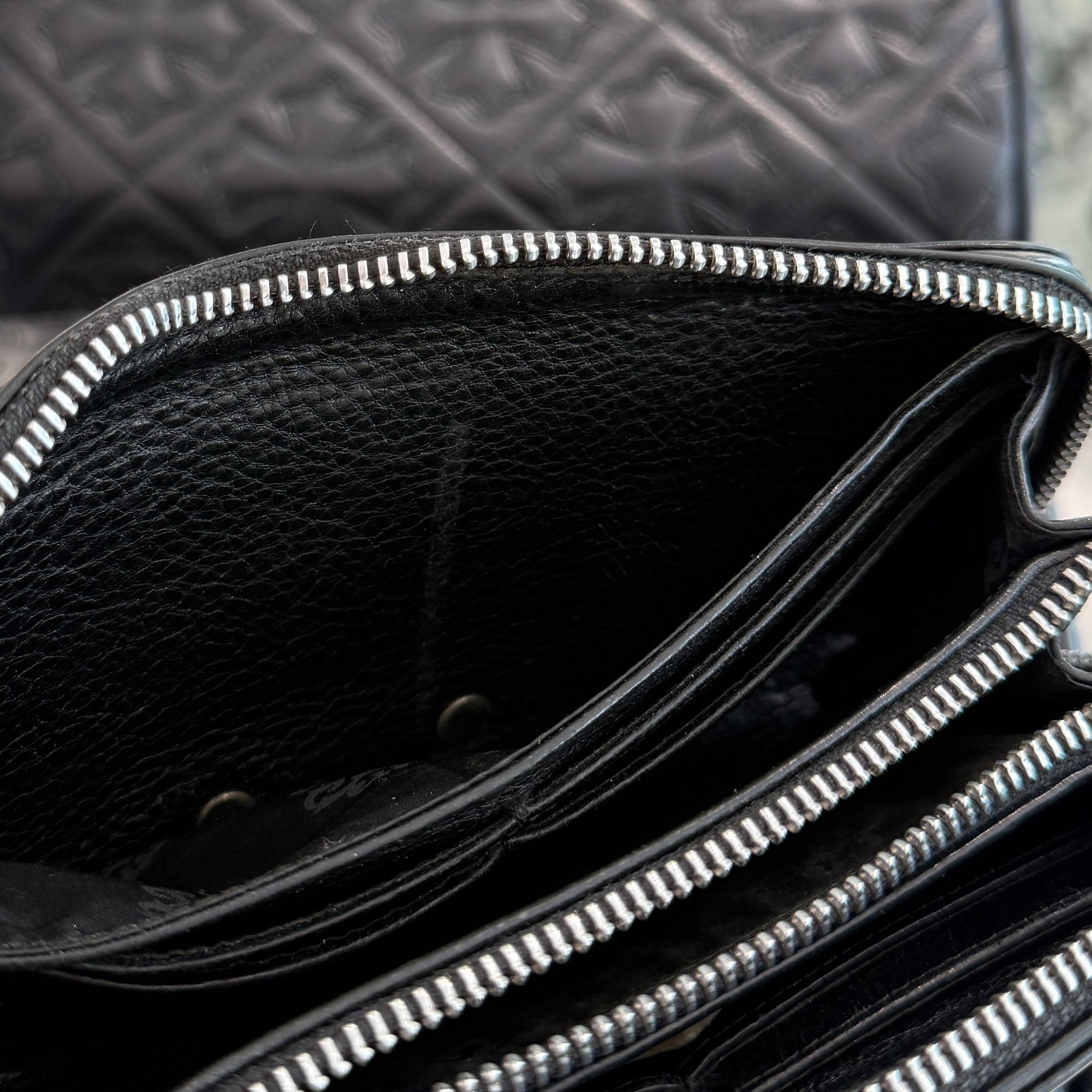 CHROME HEARTS Filigree Plus Leather Patch Round Zip Wallet クロムハーツ フィリグリープラス レザーパッチ ウォレット