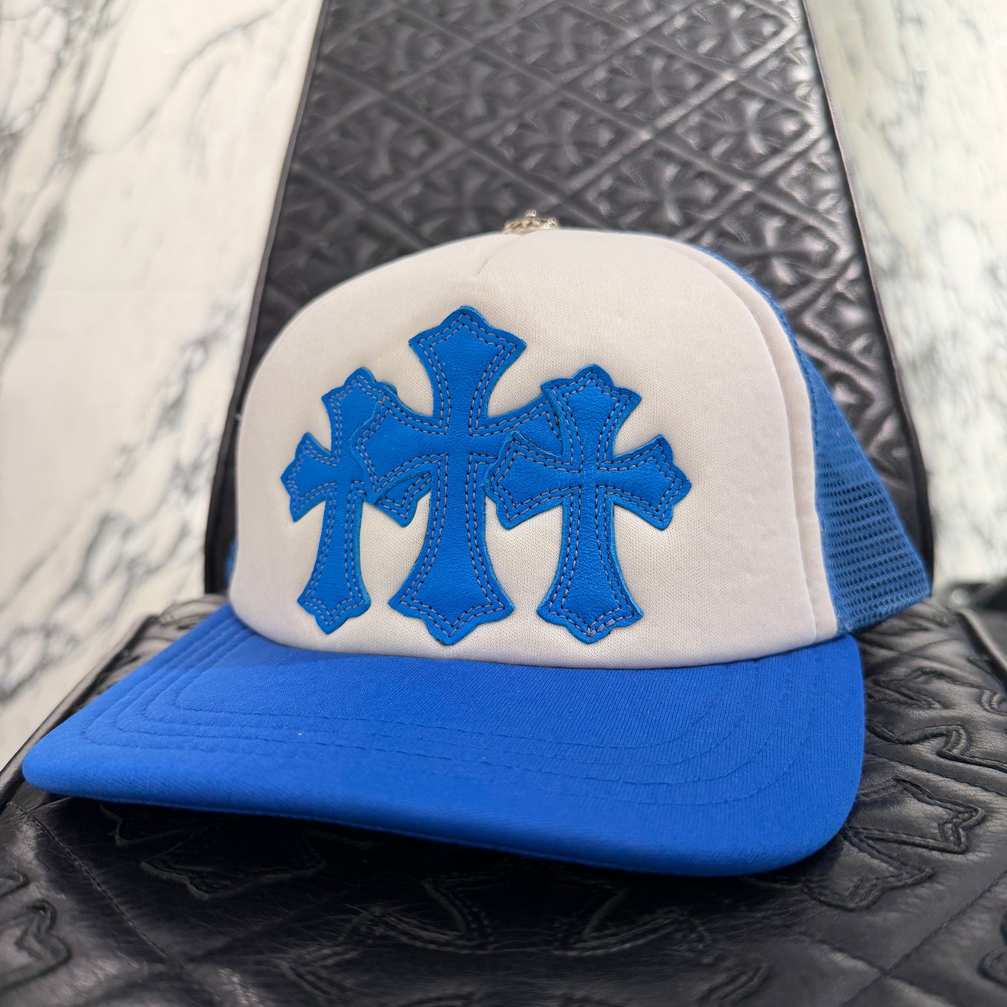 CHROME HEARTS Triple Cross Patch Trucker Cap Size ONE SIZE (53-60) クロムハーツ トリプルクロスパッチトラッカーキャップ サイズONE SIZE (53-60)