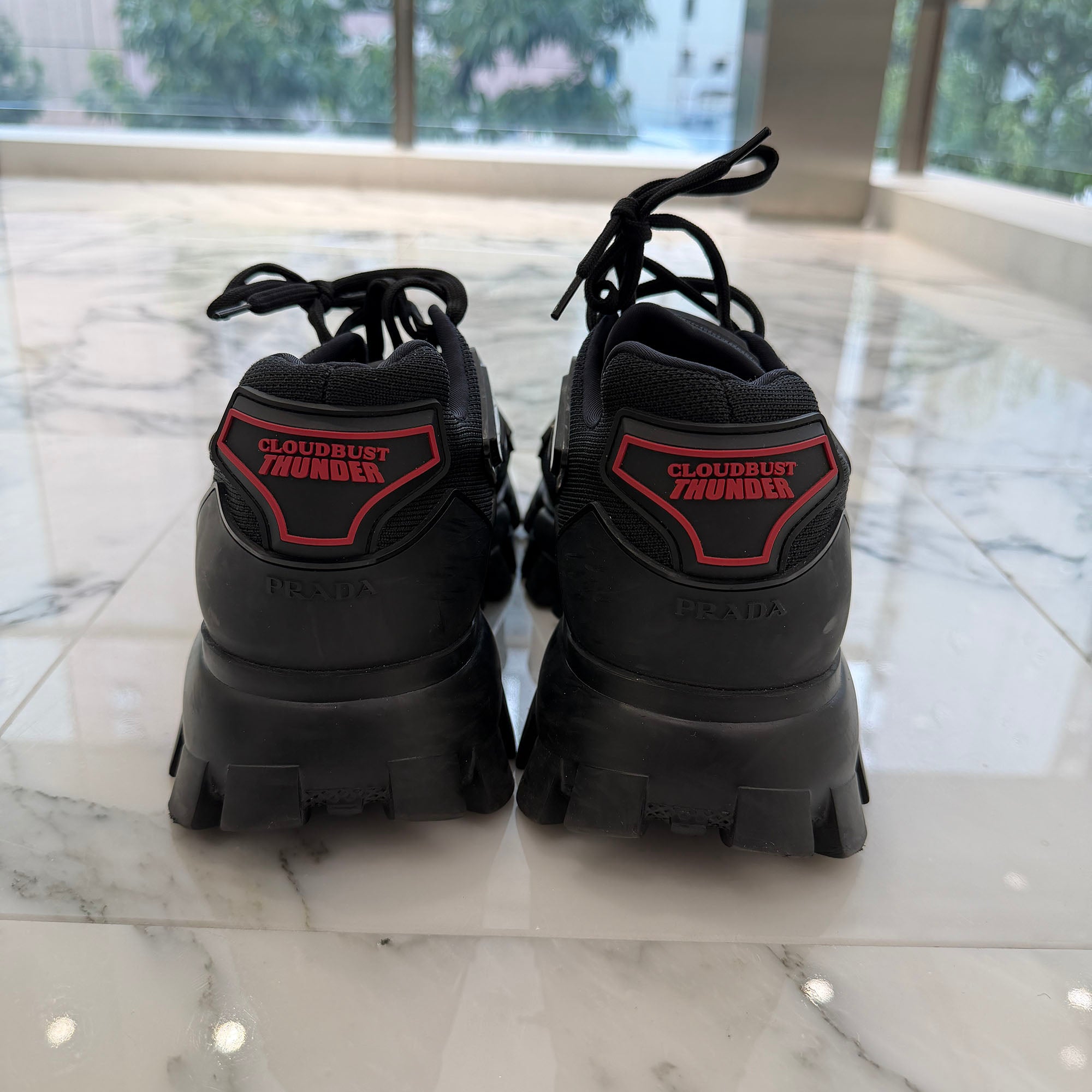 PRADA Cloudbust Thunder Knit Fabric Sneakers 2EG293_3LL4_F0002_F_G000 Size 10 (28.0cm～28.5cm) プラダ クラウドバスト サンダー ニットファブリック スニーカー サイズ10 (28.0cm～28.5cm)