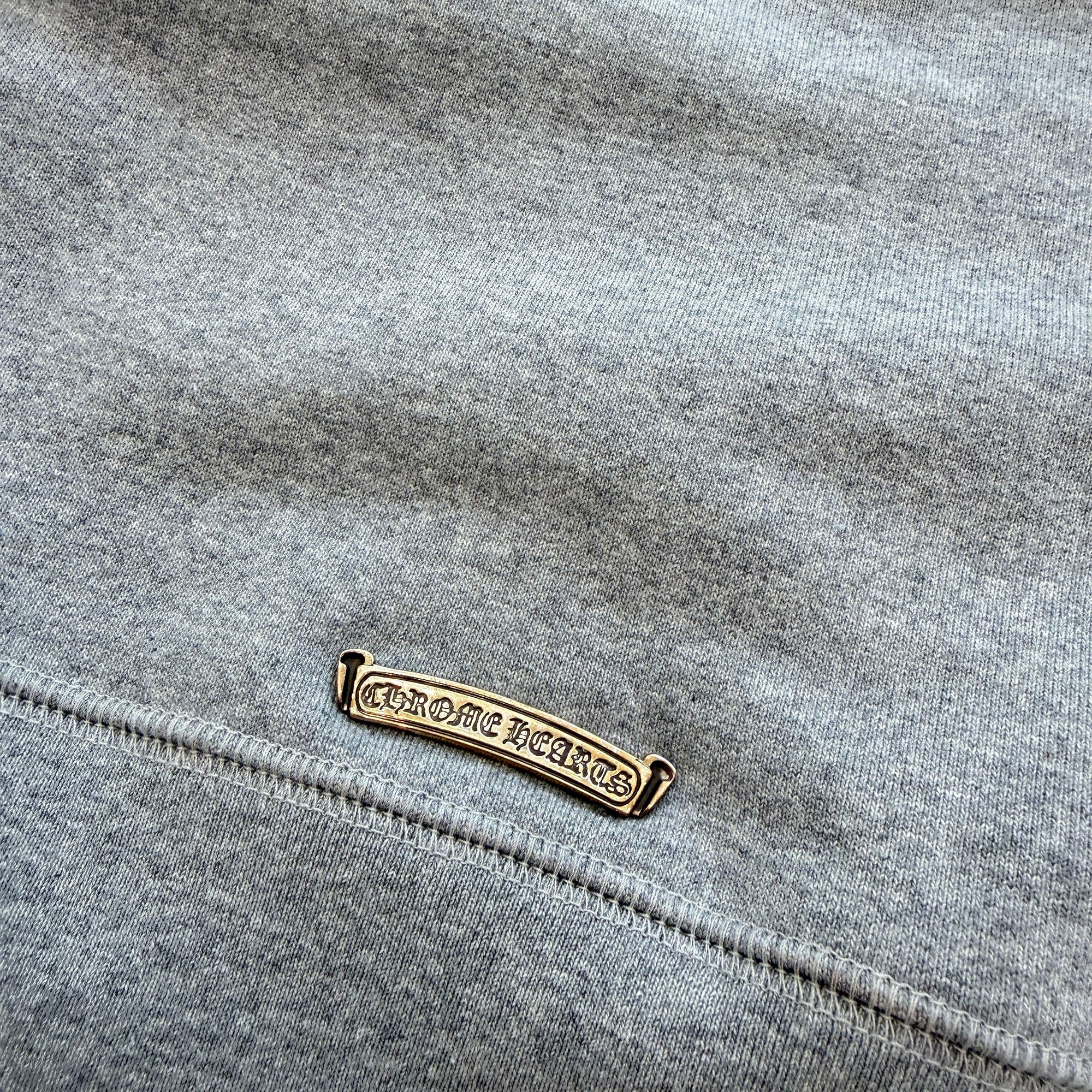 CHROME HEARTS Y NOT Triple Cross Leather Patch Pullover Hoodie Size M クロムハーツ ワイノット トリプスクロス レザーパッチ プルオーバーフーディ サイズM