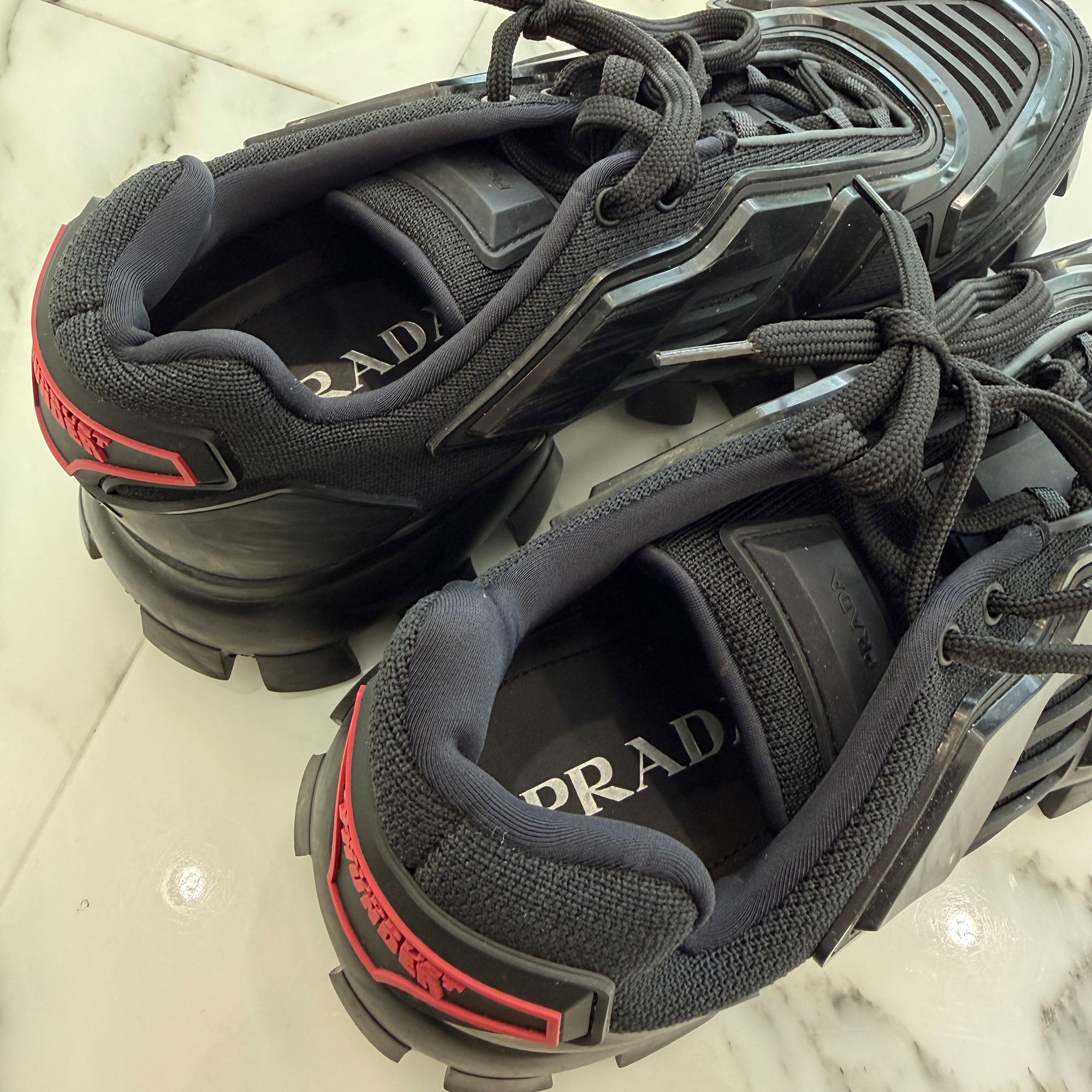 PRADA Cloudbust Thunder Knit Fabric Sneakers 2EG293_3LL4_F0002_F_G000 Size 10 (28.0cm～28.5cm) プラダ クラウドバスト サンダー ニットファブリック スニーカー サイズ10 (28.0cm～28.5cm)