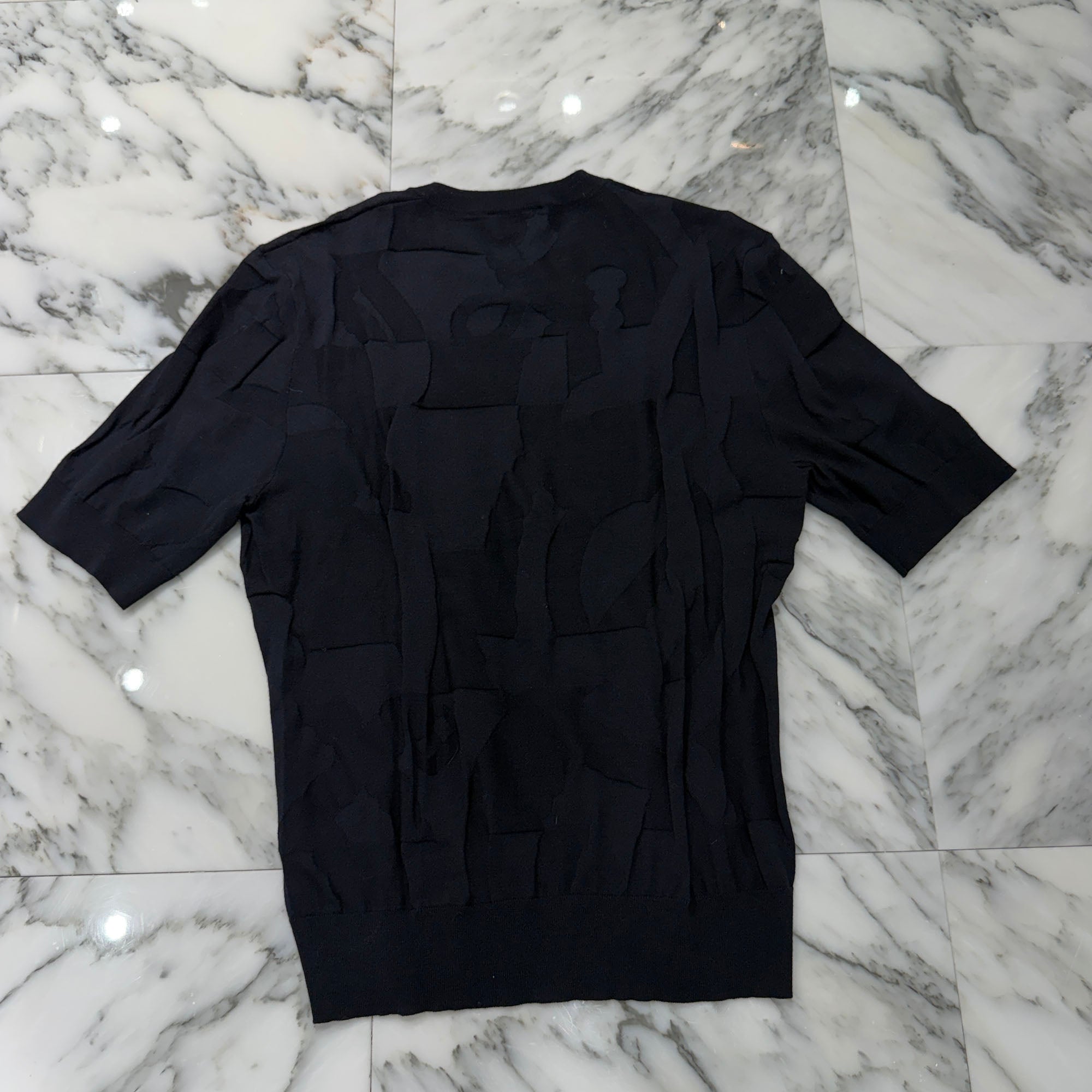 HERMES 2024SS Jeu De Points Harnais Short Sleeved Crew Neck Knit Tee Size M エルメス ジュー・ドゥ・ポワン・アルネ ショート スリーブ クルーネックニット Tシャツ サイズM