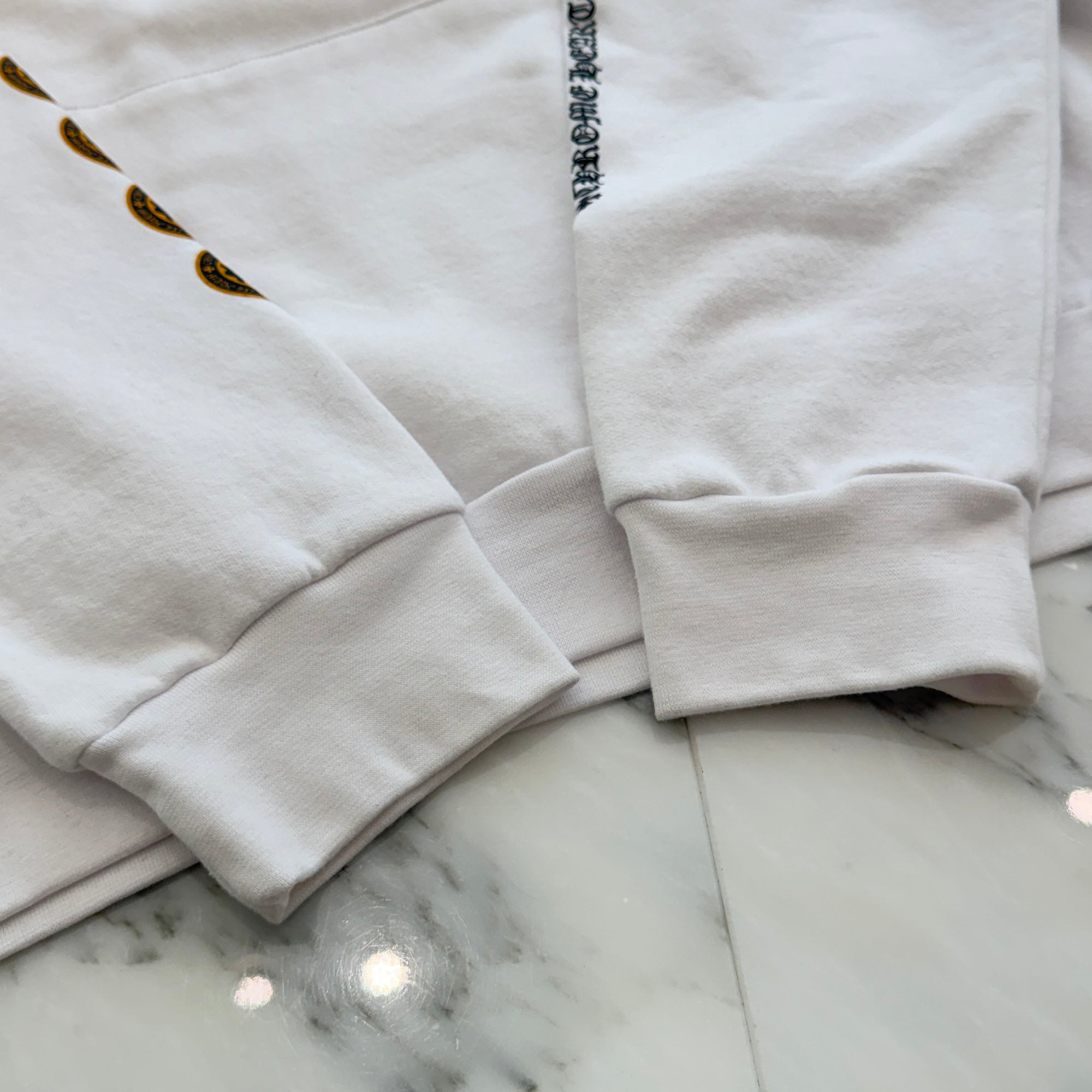 CHROME HEARTS CH Plus Yellow Cross Logo Pullover Hoodie Size XL クロムハーツ CHプラス イエロークロス ロゴ プルオーバーフーディー サイズXL