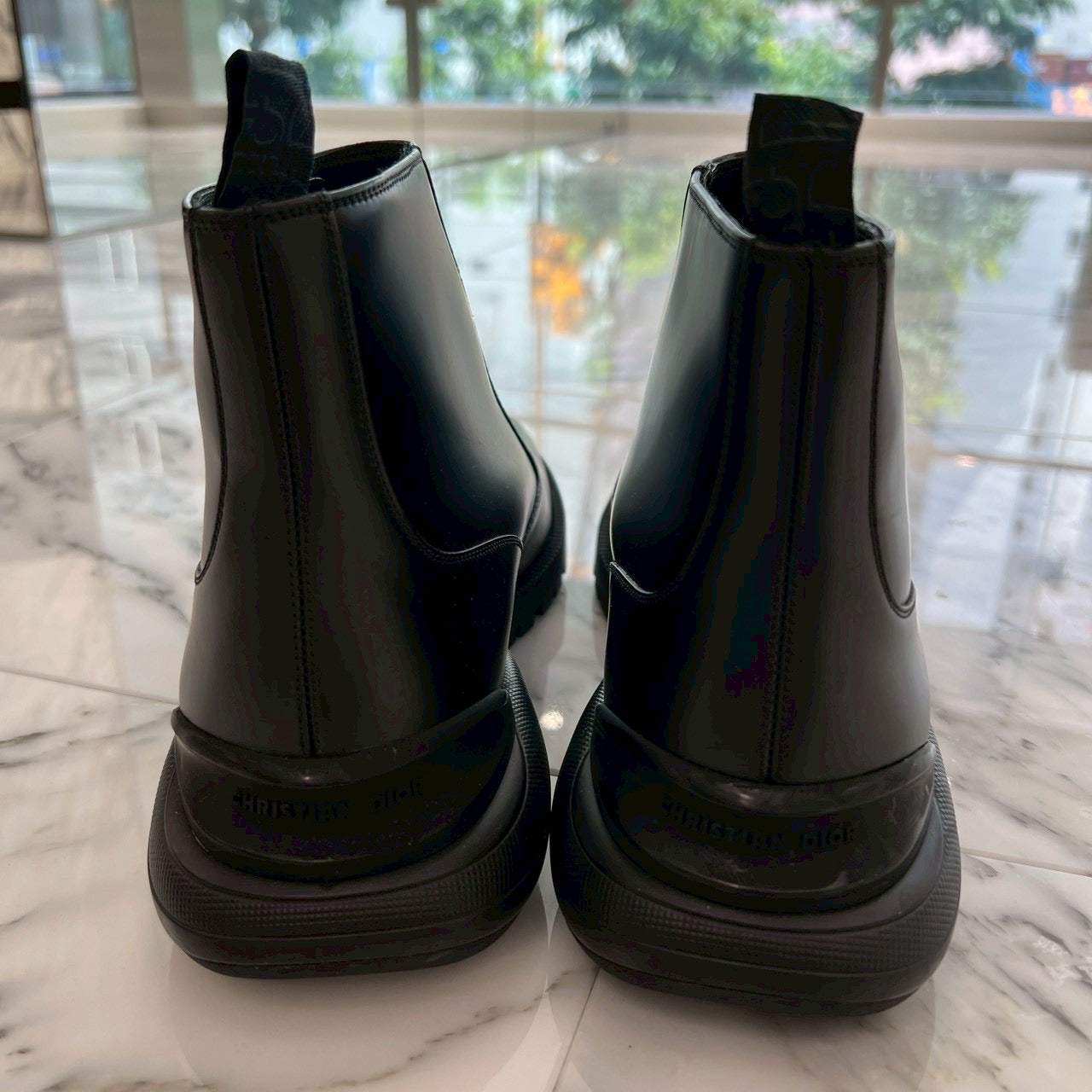 DIOR Side Zip Leather Short Boots 20EBM Size 42（27cm）ディオール サイドジップ レザーショートブーツ サイズ42(27cm)