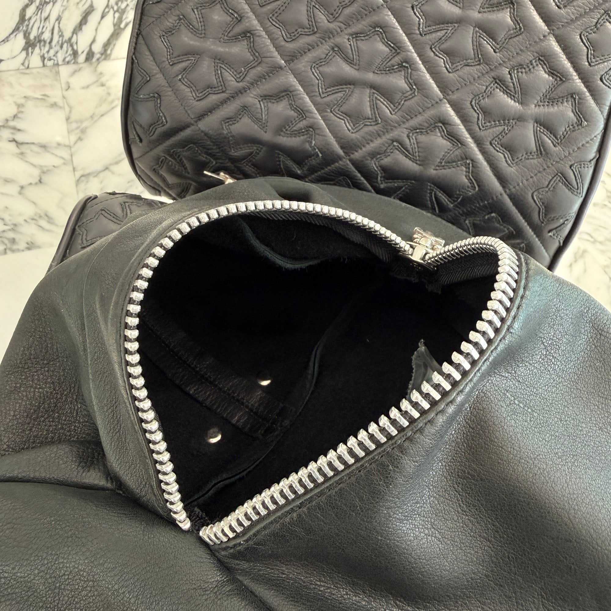 CHROME HEARTS SNAT PACK Leather Shoulder Bag Extra Large クロムハーツ スナットパック レザー ショルダーバッグ エクストララージ