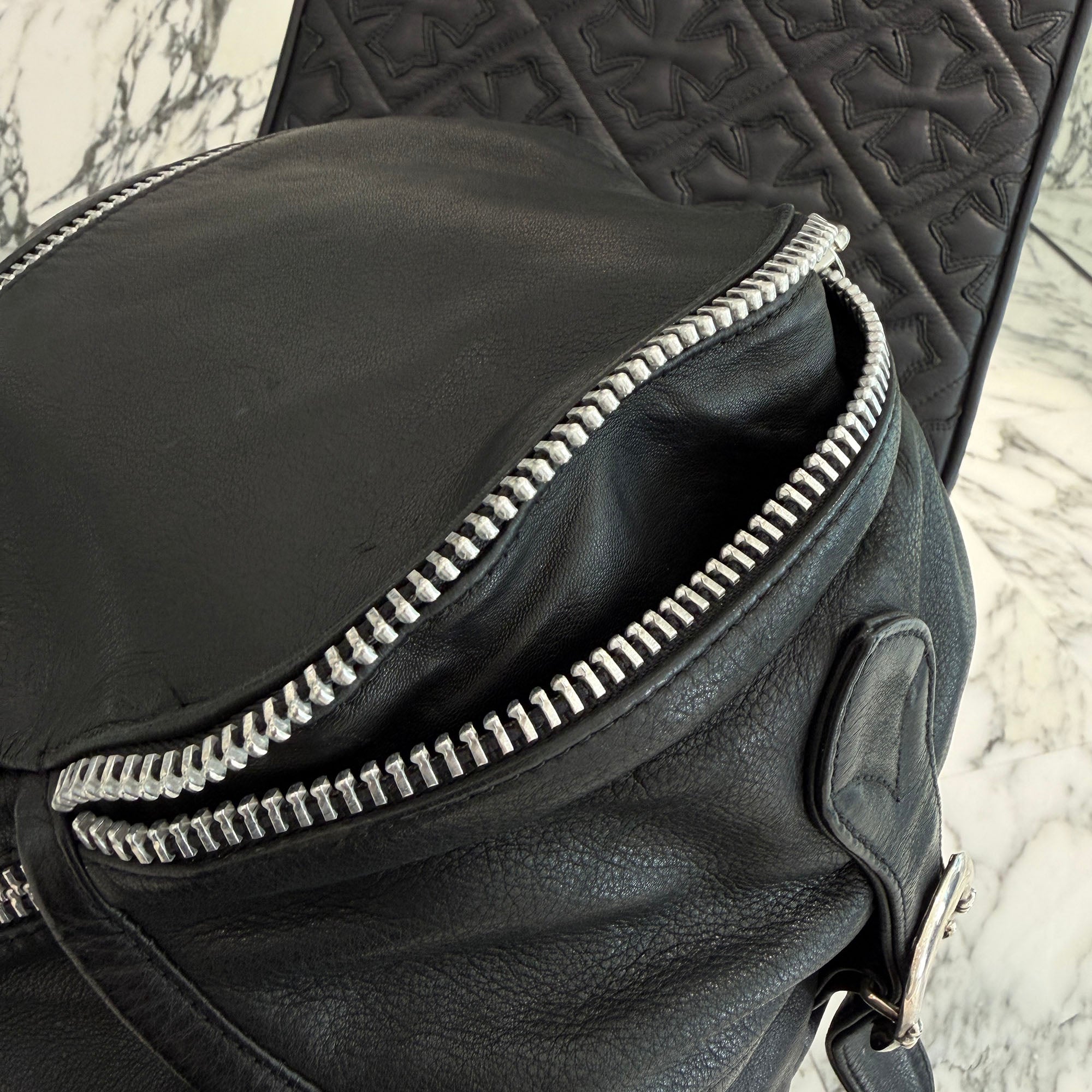 CHROME HEARTS SNAT PACK Leather Shoulder Bag Extra Large クロムハーツ スナットパック レザー ショルダーバッグ エクストララージ