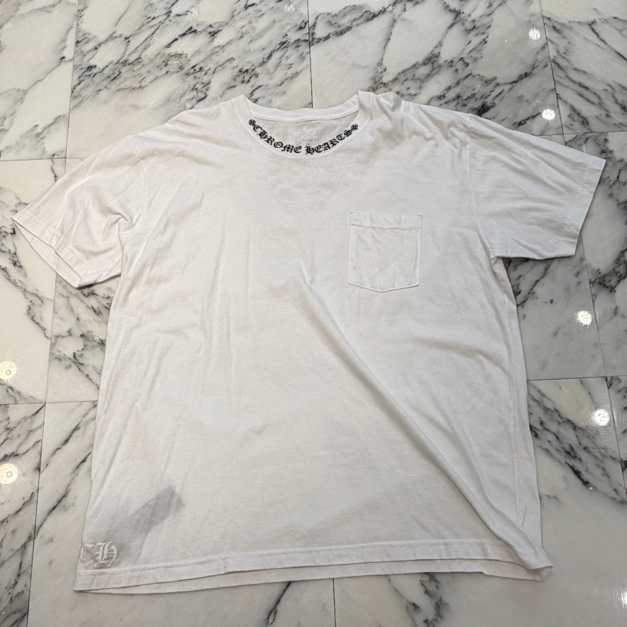 CHROME HEARTS Neck Logo Back Horseshoe Tee XXL クロムハーツ ネックロゴ バックホースシュー Tシャツ サイズXXL