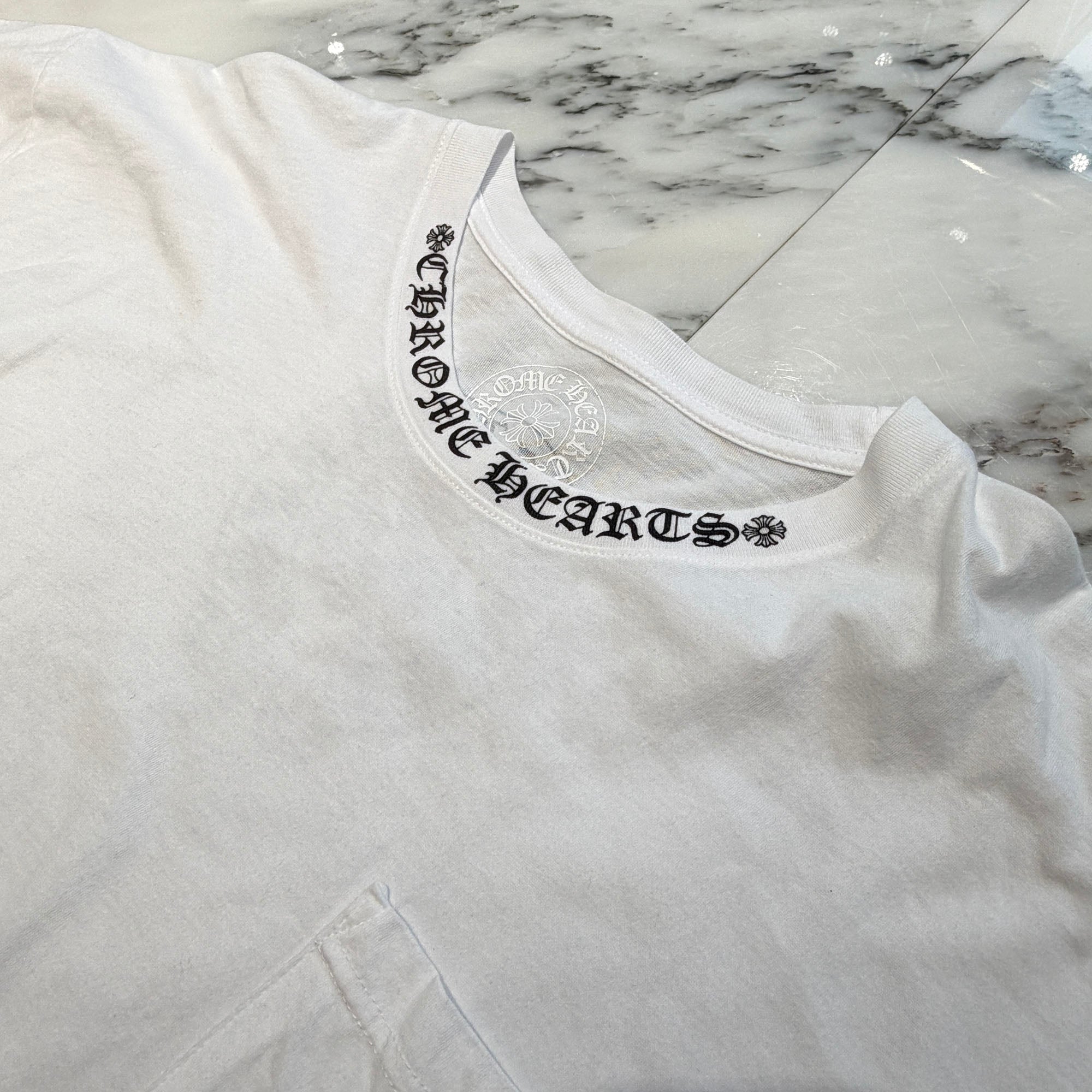 CHROME HEARTS Neck Logo Back Horseshoe Tee XXL クロムハーツ ネックロゴ バックホースシュー Tシャツ サイズXXL
