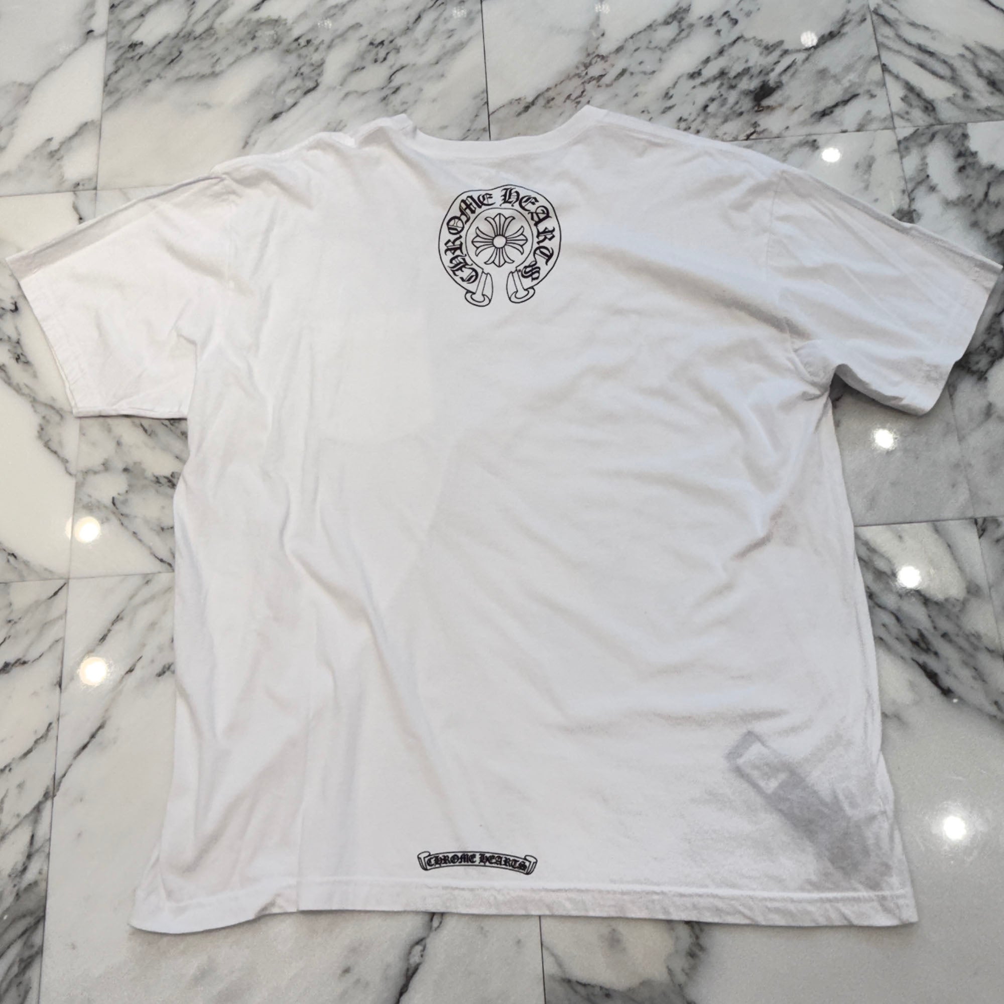 CHROME HEARTS Neck Logo Back Horseshoe Tee XXL クロムハーツ ネックロゴ バックホースシュー Tシャツ サイズXXL