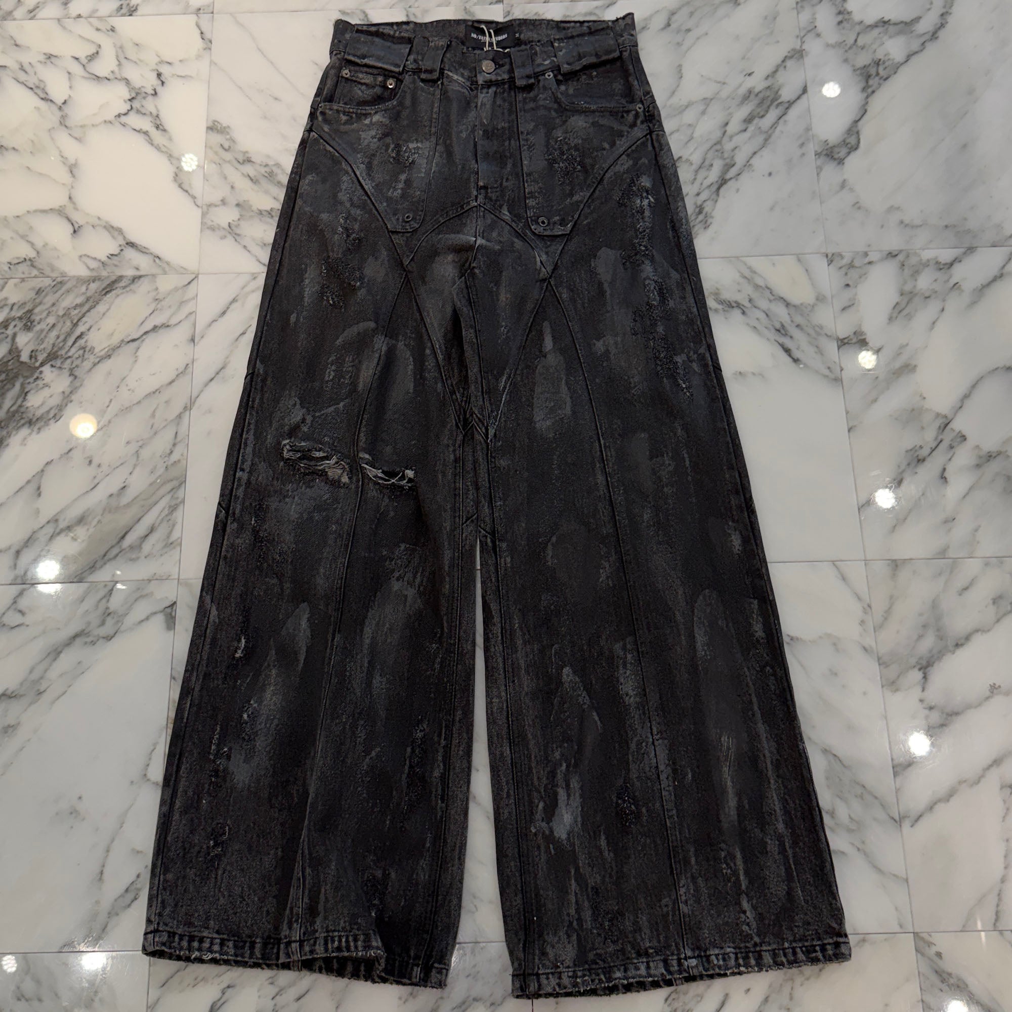 NO/FAITH STUDIOS WAVE HEAVY DENIM V294 465-45 Size M ノーフェイス ストゥディオス ウェイブヘビーデニム サイズM