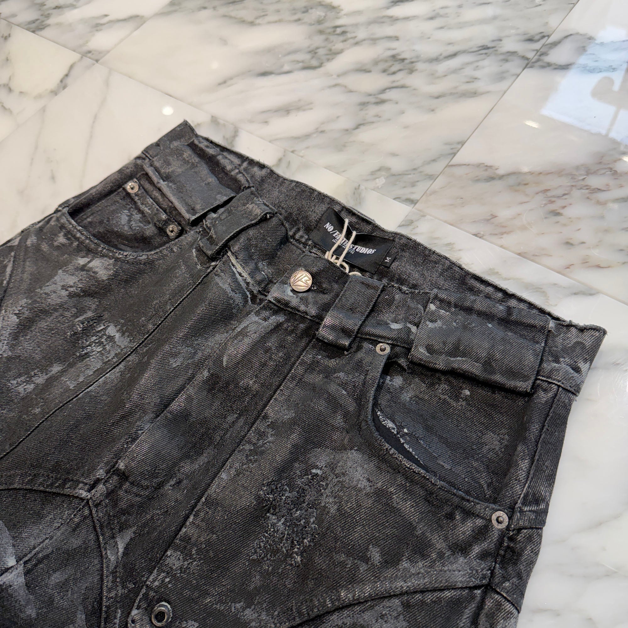 NO/FAITH STUDIOS WAVE HEAVY DENIM V294 465-45 Size M ノーフェイス ストゥディオス ウェイブヘビーデニム サイズM