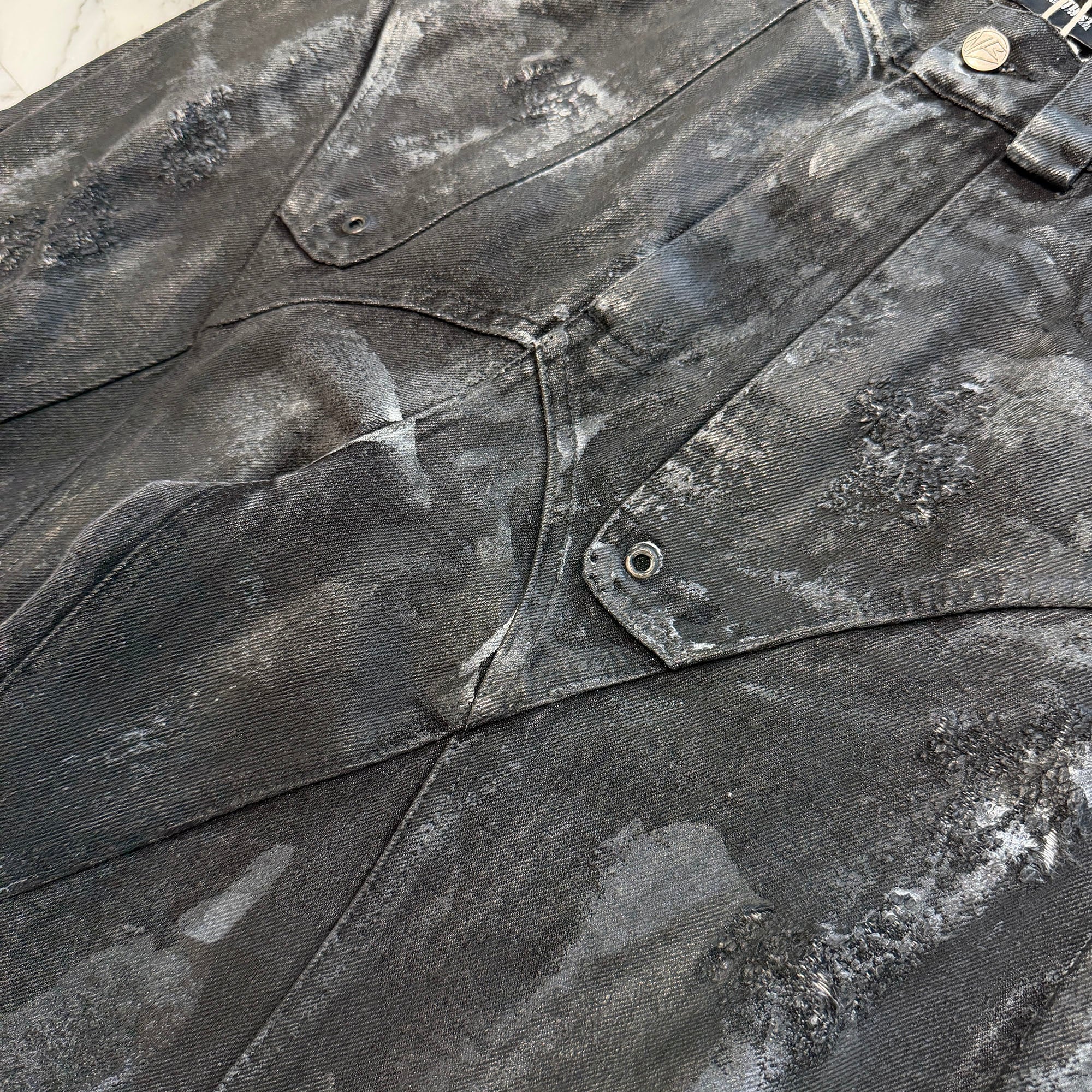 NO/FAITH STUDIOS WAVE HEAVY DENIM V294 465-45 Size M ノーフェイス ストゥディオス ウェイブヘビーデニム サイズM
