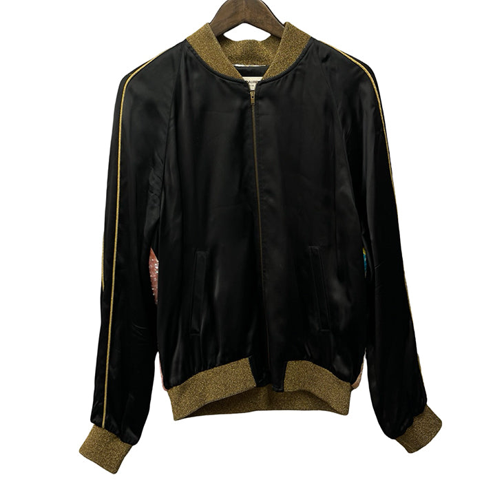 SAINT LAURENT PARIS 2016SS Back BABY Sequins Jacket 416031 Y961L Size 44