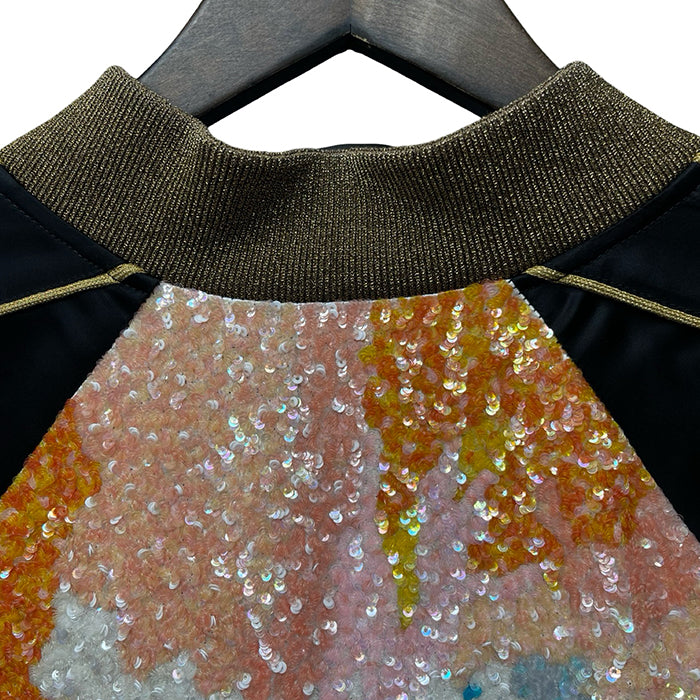 SAINT LAURENT PARIS 2016SS Back BABY Sequins Jacket 416031 Y961L Size 44