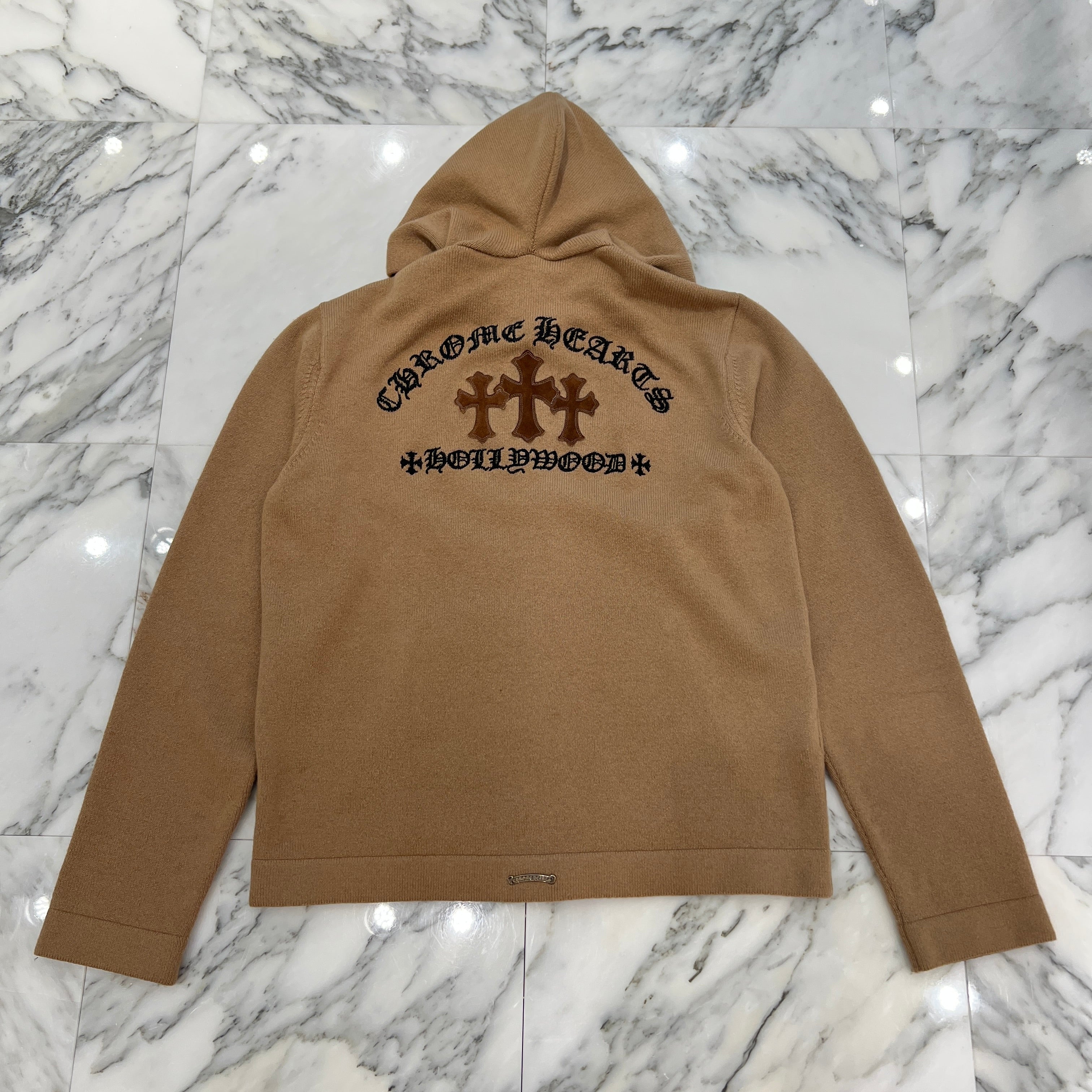 CHROME HEARTS Y NOT King Taco 3 Cemetery Cross Cashmere Zip Up Hoodie Size M クロムハーツ ワイノット キングタコ 3セメタリークロス カシミア ジップアップフーディー サイズM